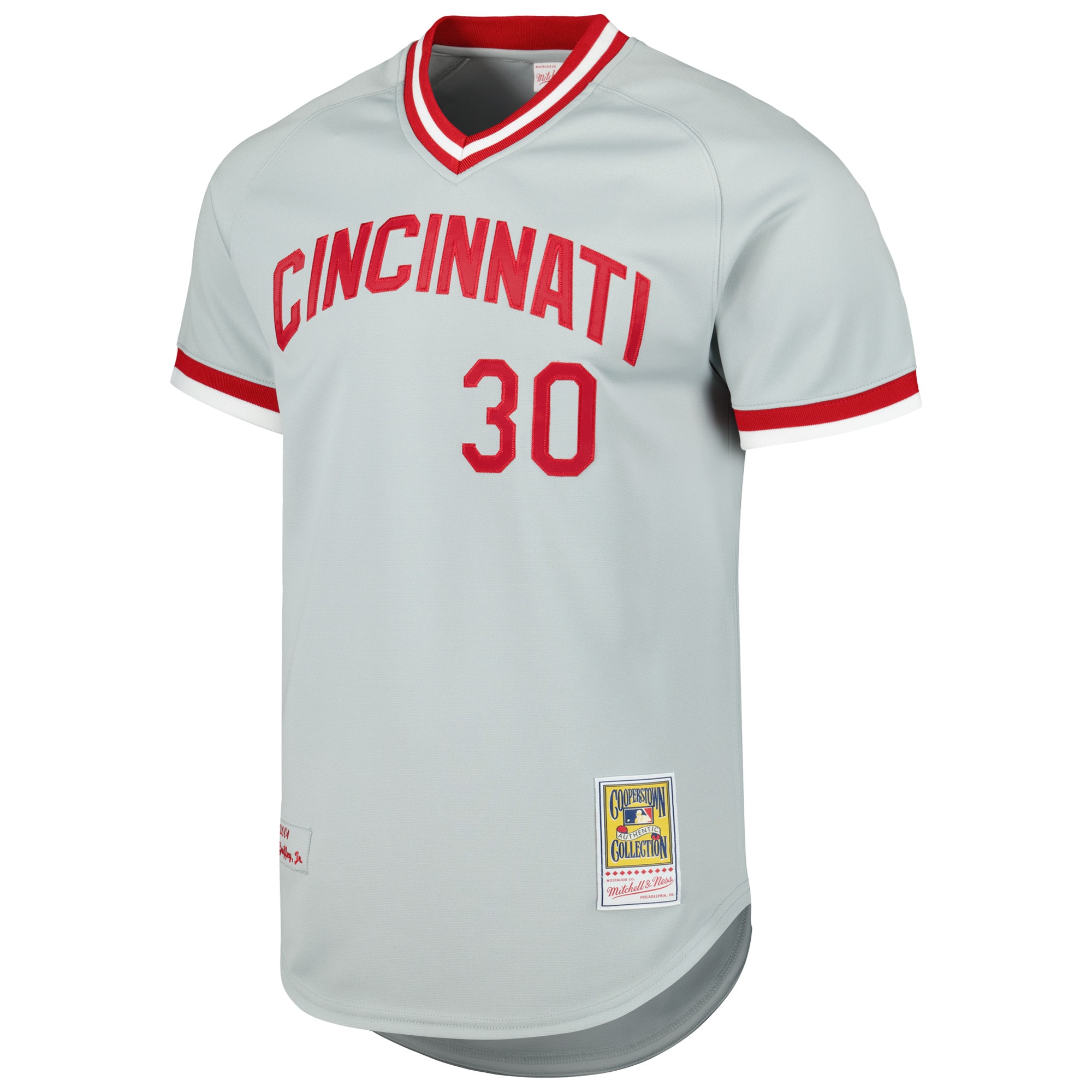 Ken Griffey Jr. Cincinnati Reds Mitchell & Ness 2004 Cooperstown Collection Authentic Throwback Jersey - Gray cheap jerseys for sale - CheapJerseys.Shop
