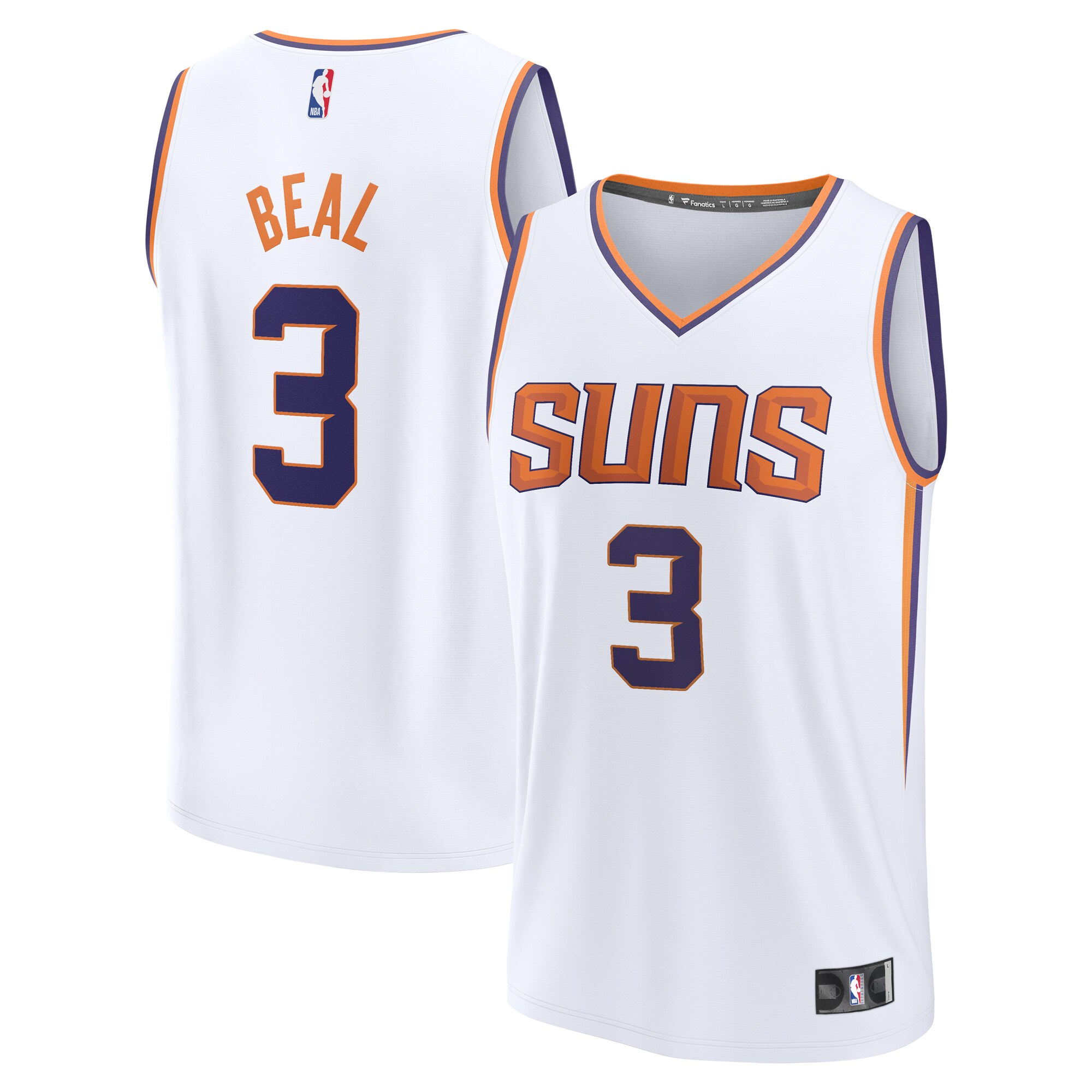 Bradley Beal Phoenix Suns Fanatics Fast Break Player Jersey - Association Edition - White cheap jerseys for sale - CheapJerseys.Shop