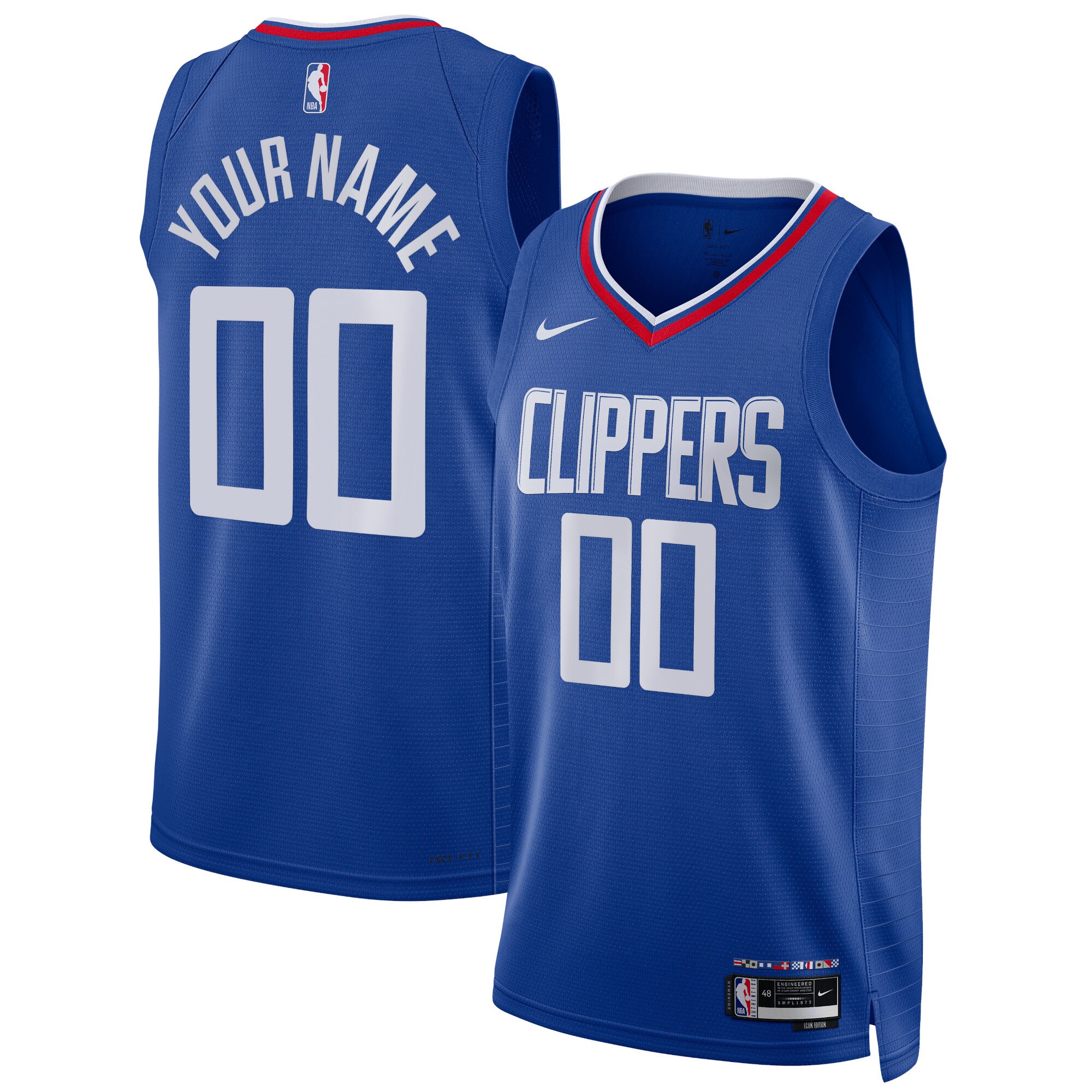 LA Clippers Unisex Swingman Custom Jersey Royal - Icon Edition cheap jerseys for sale - CheapJerseys.Shop
