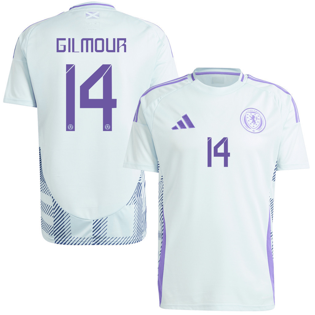 Billy Gilmour 14 Scotland National Team 2024 Away Men Jersey - White cheap jerseys for sale - CheapJerseys.Shop