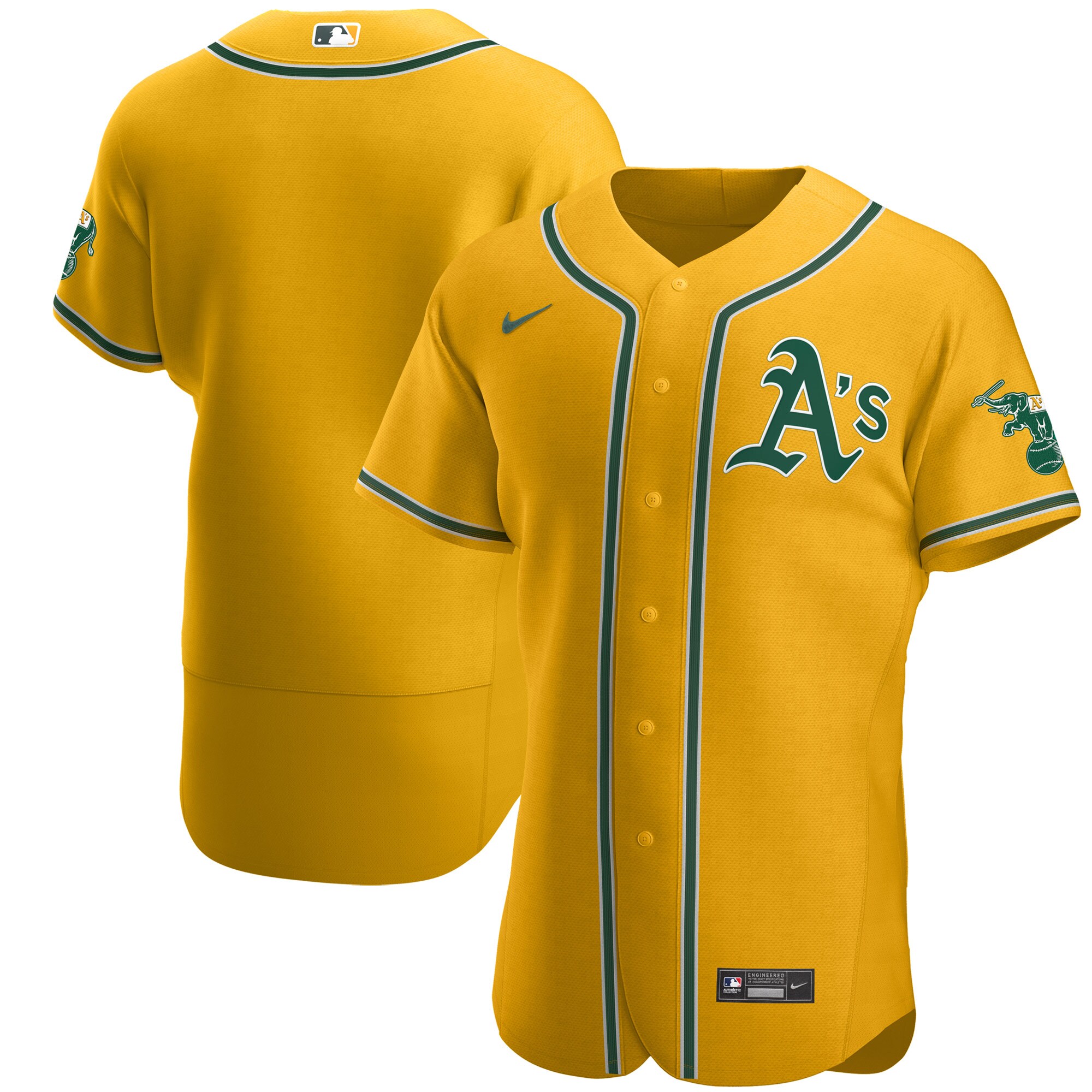 Oakland Athletics Authentic Official Team Jersey - Gold cheap jerseys for sale - CheapJerseys.Shop