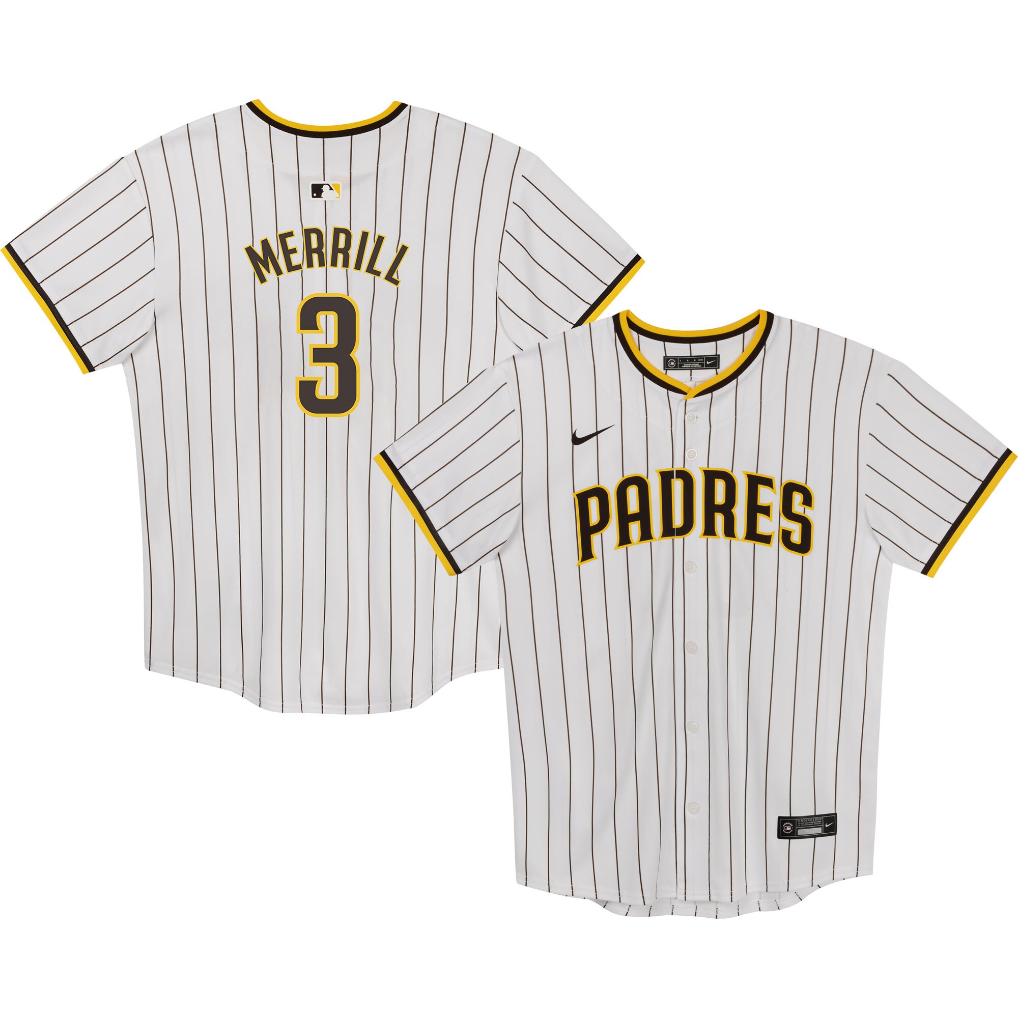 Jackson Merrill San Diego Padres Preschool Home Player Game Jersey - White cheap jerseys for sale - CheapJerseys.Shop