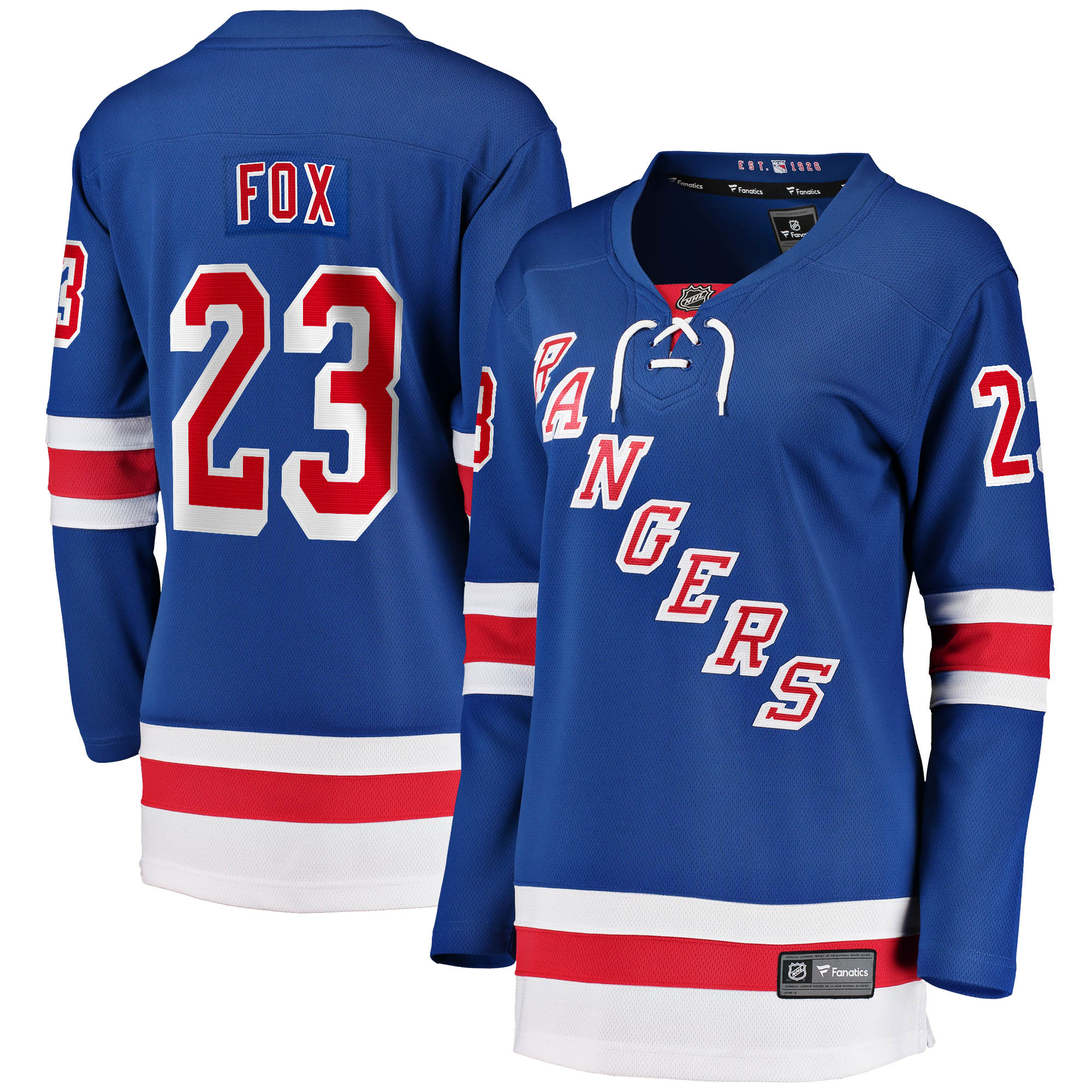Adam Fox New York Rangers Fanatics Women's Home Breakaway Jersey - Blue cheap jerseys for sale - CheapJerseys.Shop
