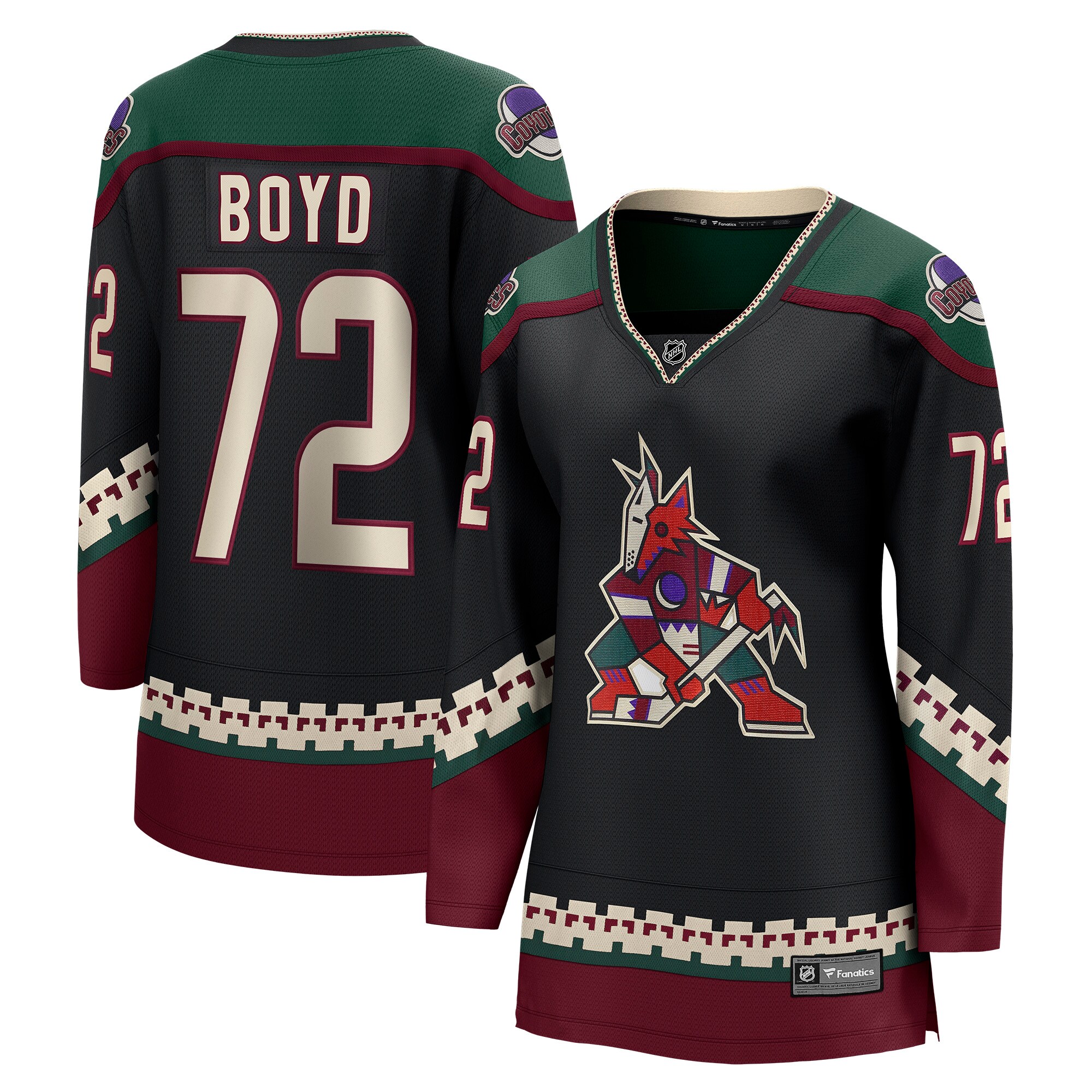 Travis Boyd Arizona Coyotes Fanatics Women's Home Breakaway Player Jersey - Black cheap jerseys for sale - CheapJerseys.Shop