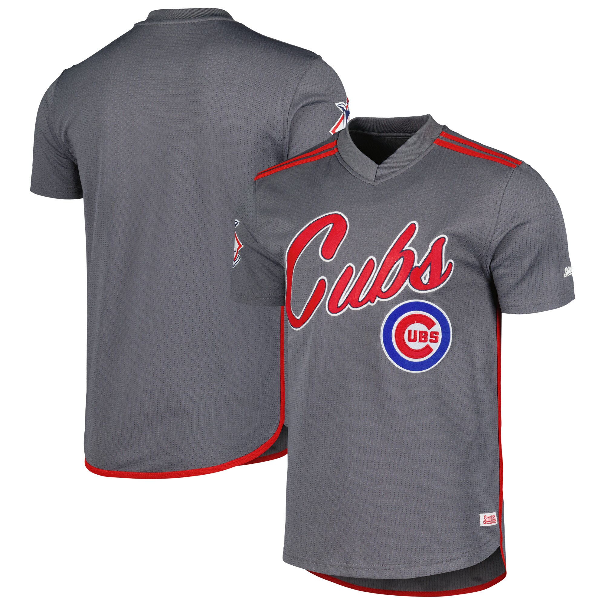 Chicago Cubs Stitches Team V-Neck Jersey - Charcoal cheap jerseys for sale - CheapJerseys.Shop