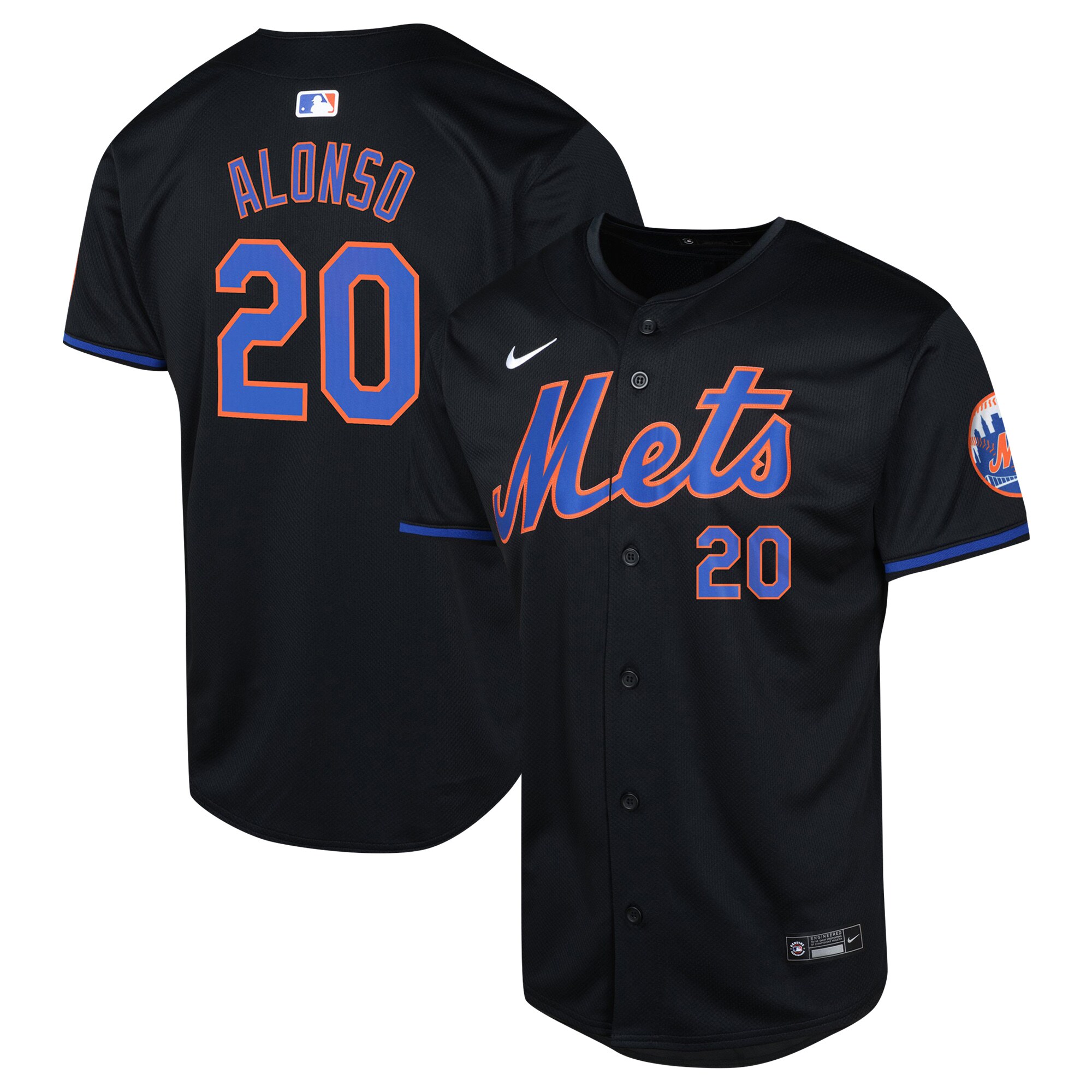 Pete Alonso New York Mets Youth Alternate Limited Player Jersey - Black cheap jerseys for sale - CheapJerseys.Shop