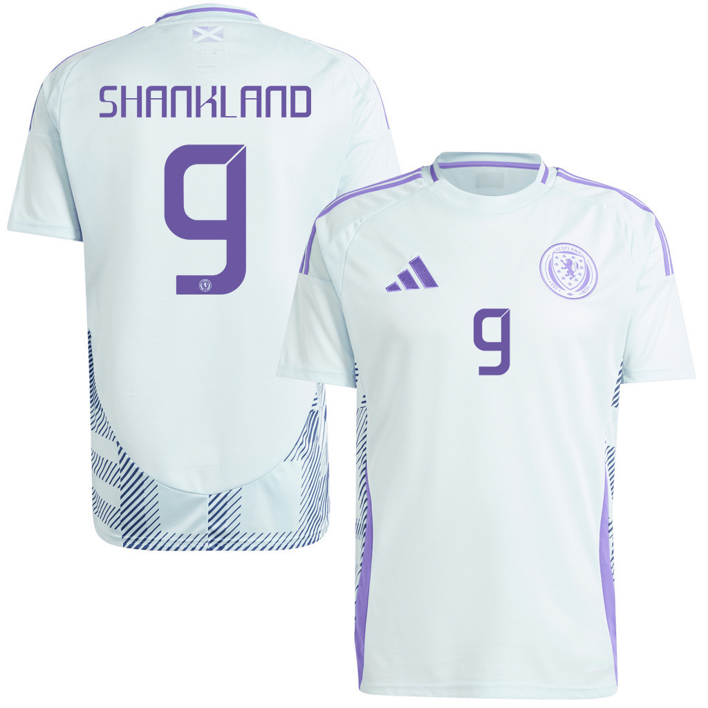 Lawrence Shankland 9 Scotland National Team 2024 Away Men Jersey - White cheap jerseys for sale - CheapJerseys.Shop