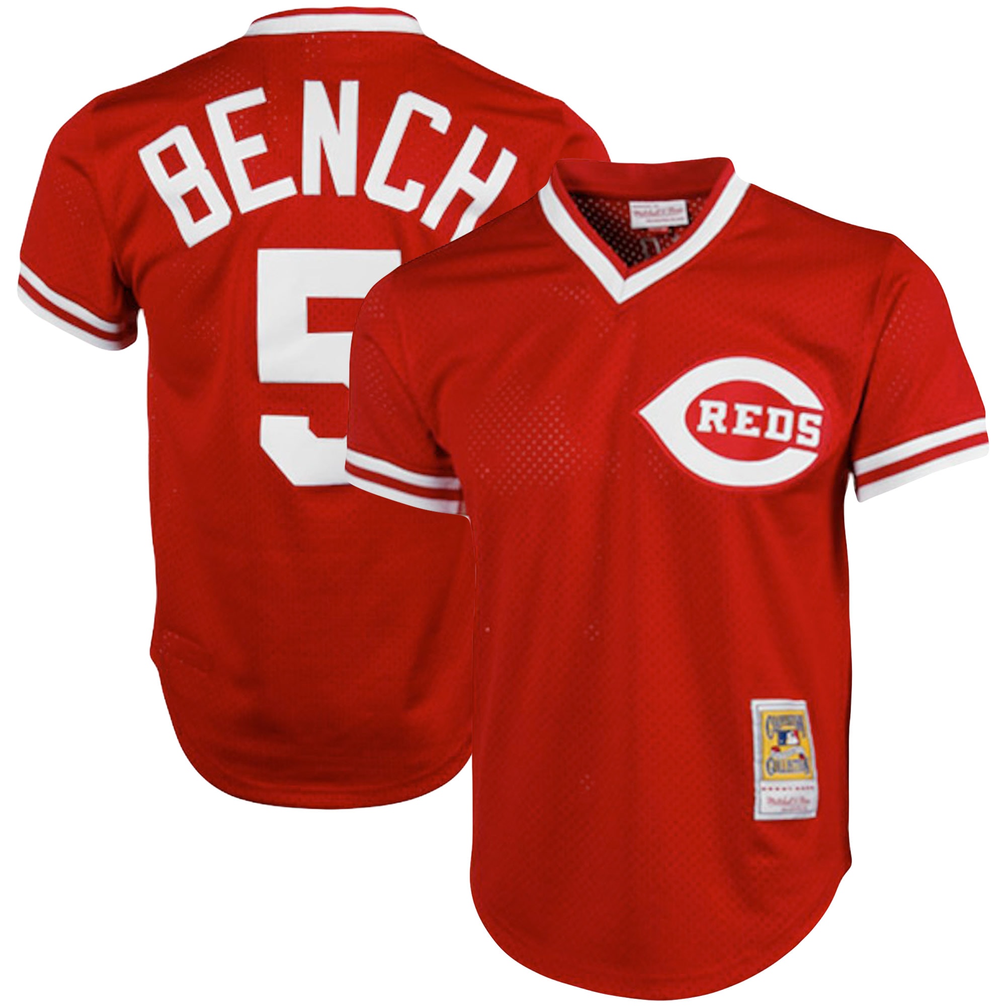 Johnny Bench Cincinnati Reds Mitchell & Ness Cooperstown Collection Big & Tall Mesh Batting Practice Jersey - Red cheap jerseys for sale - CheapJerseys.Shop
