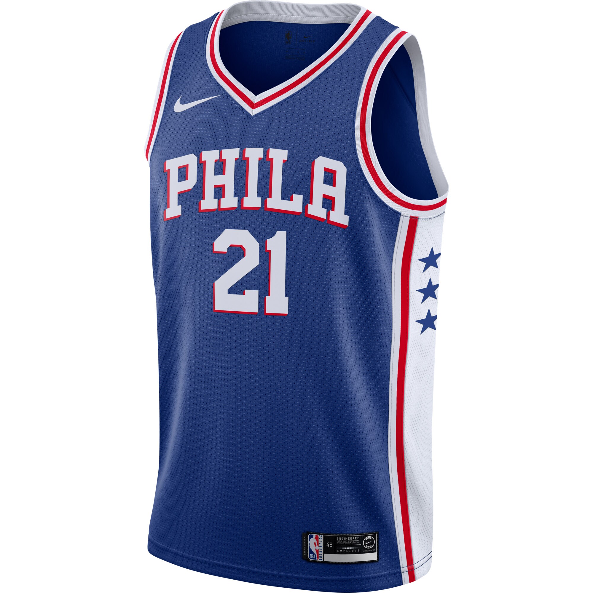Joel Embiid Philadelphia 76ers 2019\/2020 Swingman Jersey - Icon Edition - Royal cheap jerseys for sale - CheapJerseys.Shop
