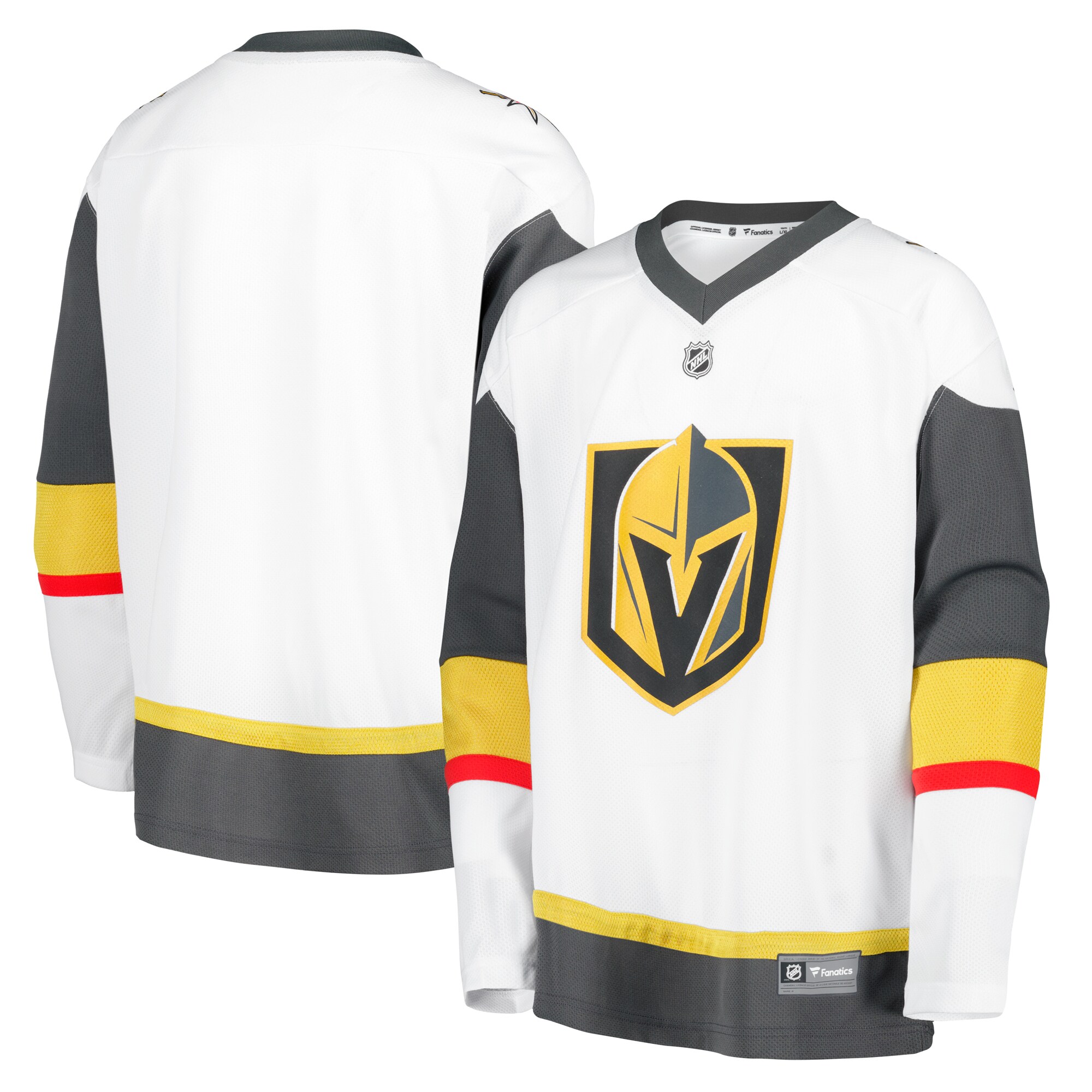 Vegas Golden Knights Fanatics Youth Away Replica Blank Jersey - White cheap jerseys for sale - CheapJerseys.Shop