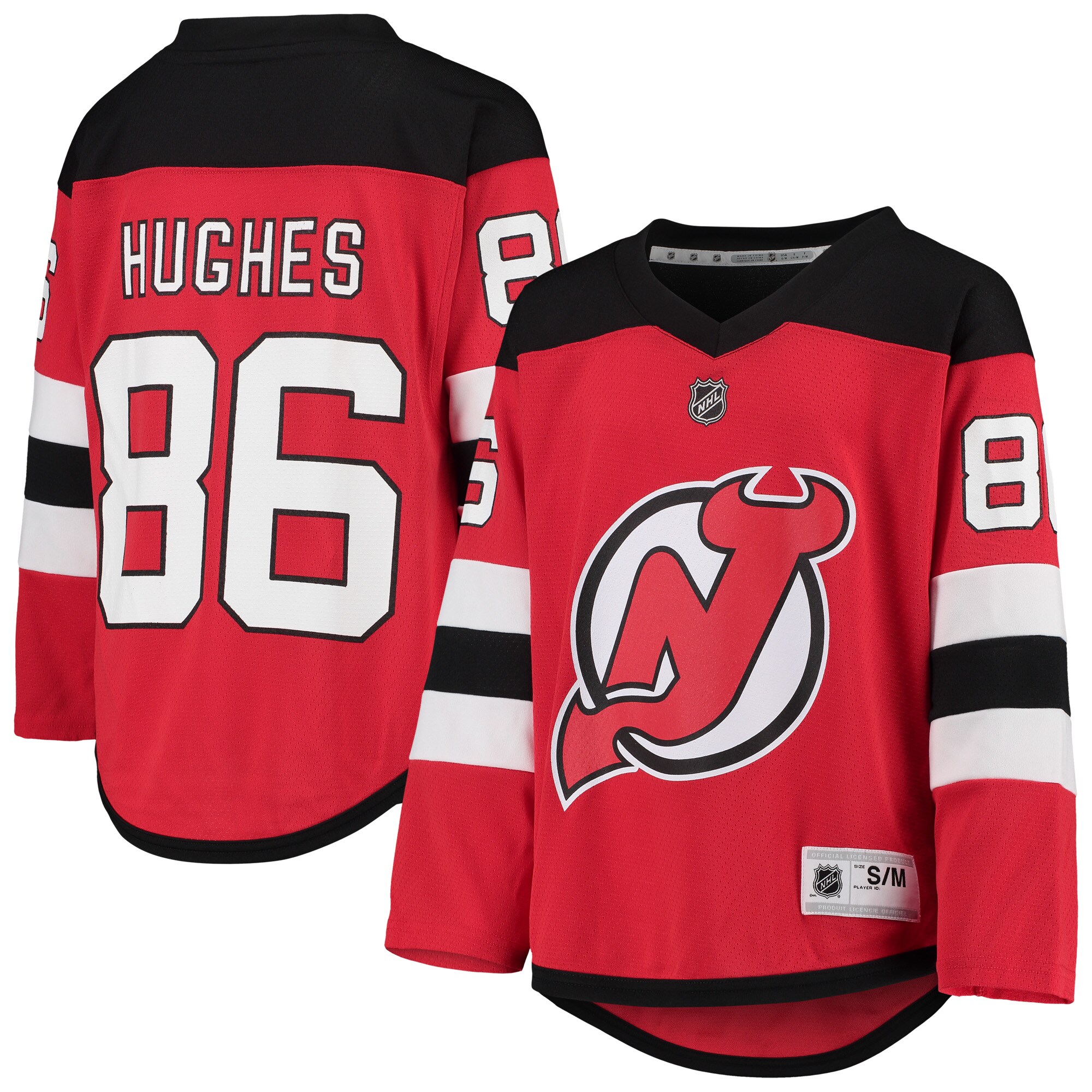Jack Hughes New Jersey Devils Youth Home Player Replica Jersey - Red cheap jerseys for sale - CheapJerseys.Shop