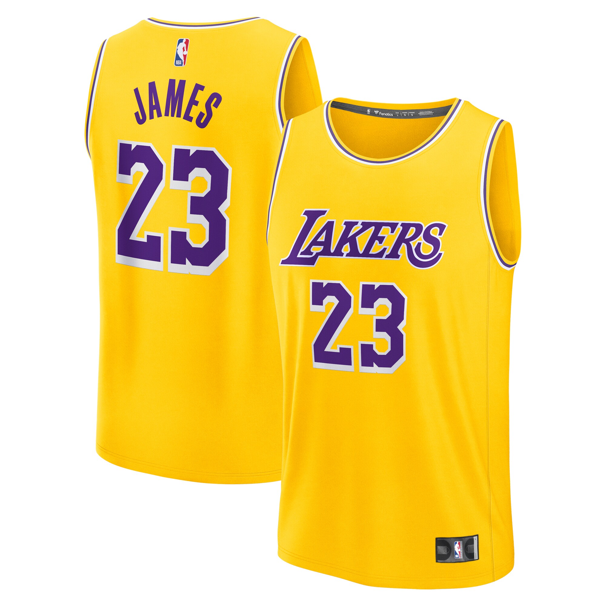 LeBron James Los Angeles Lakers Fanatics Fast Break Replica Jersey - Icon Edition - Gold cheap jerseys for sale - CheapJerseys.Shop