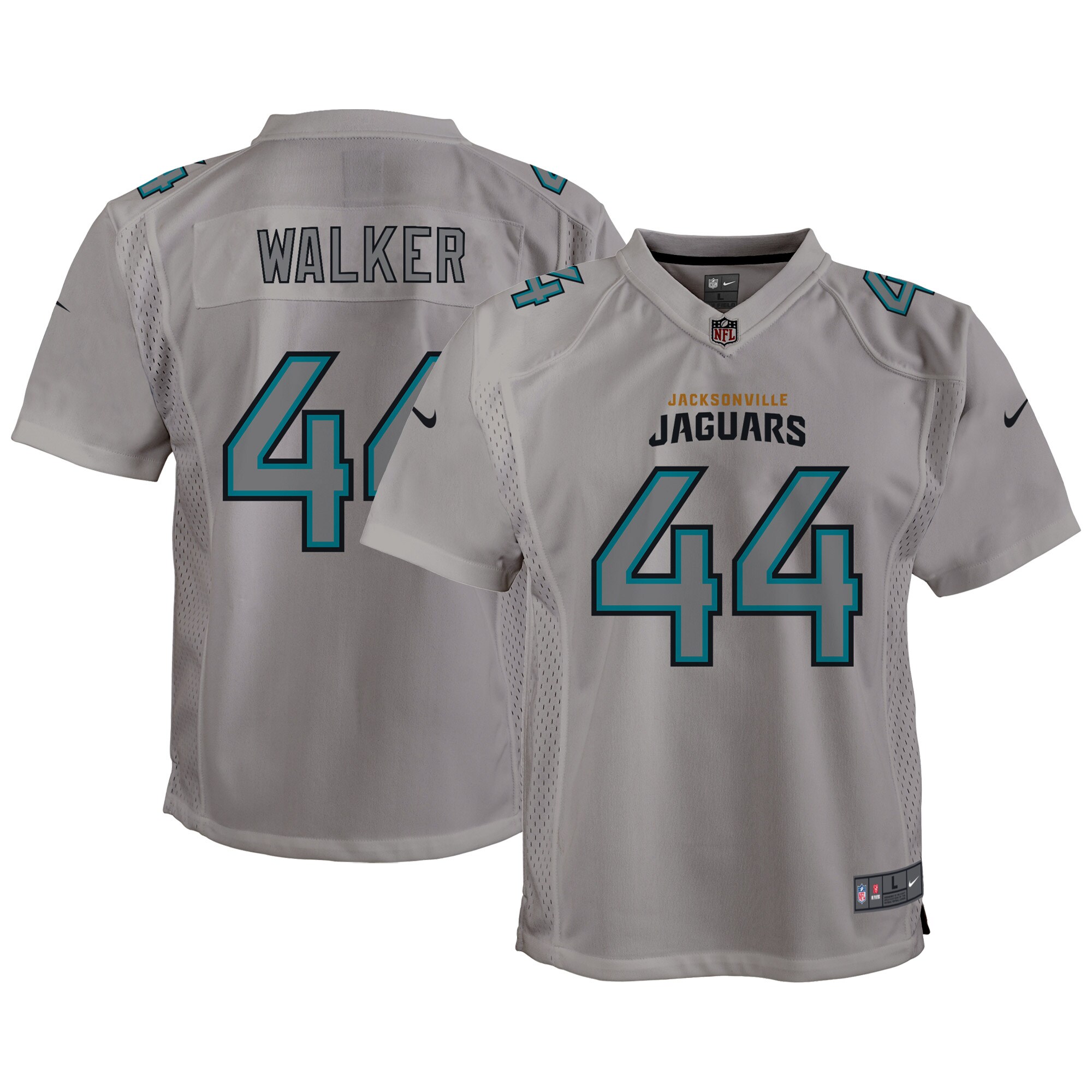 Travon Walker Jacksonville Jaguars Youth Atmosphere Game Jersey - Gray cheap jerseys for sale - CheapJerseys.Shop