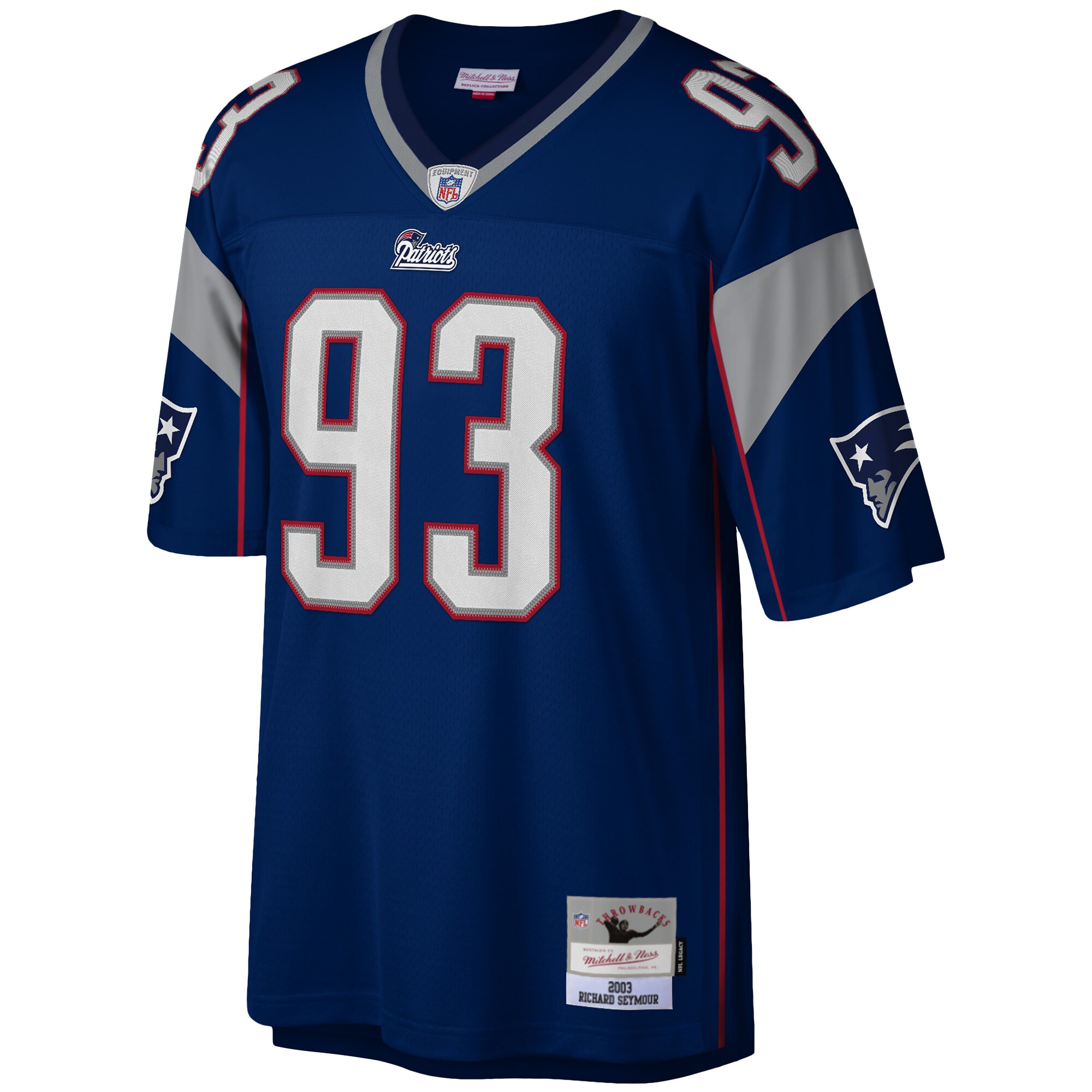 Richard Seymour New England Patriots Mitchell & Ness Legacy Replica Jersey - Navy cheap jerseys for sale - CheapJerseys.Shop