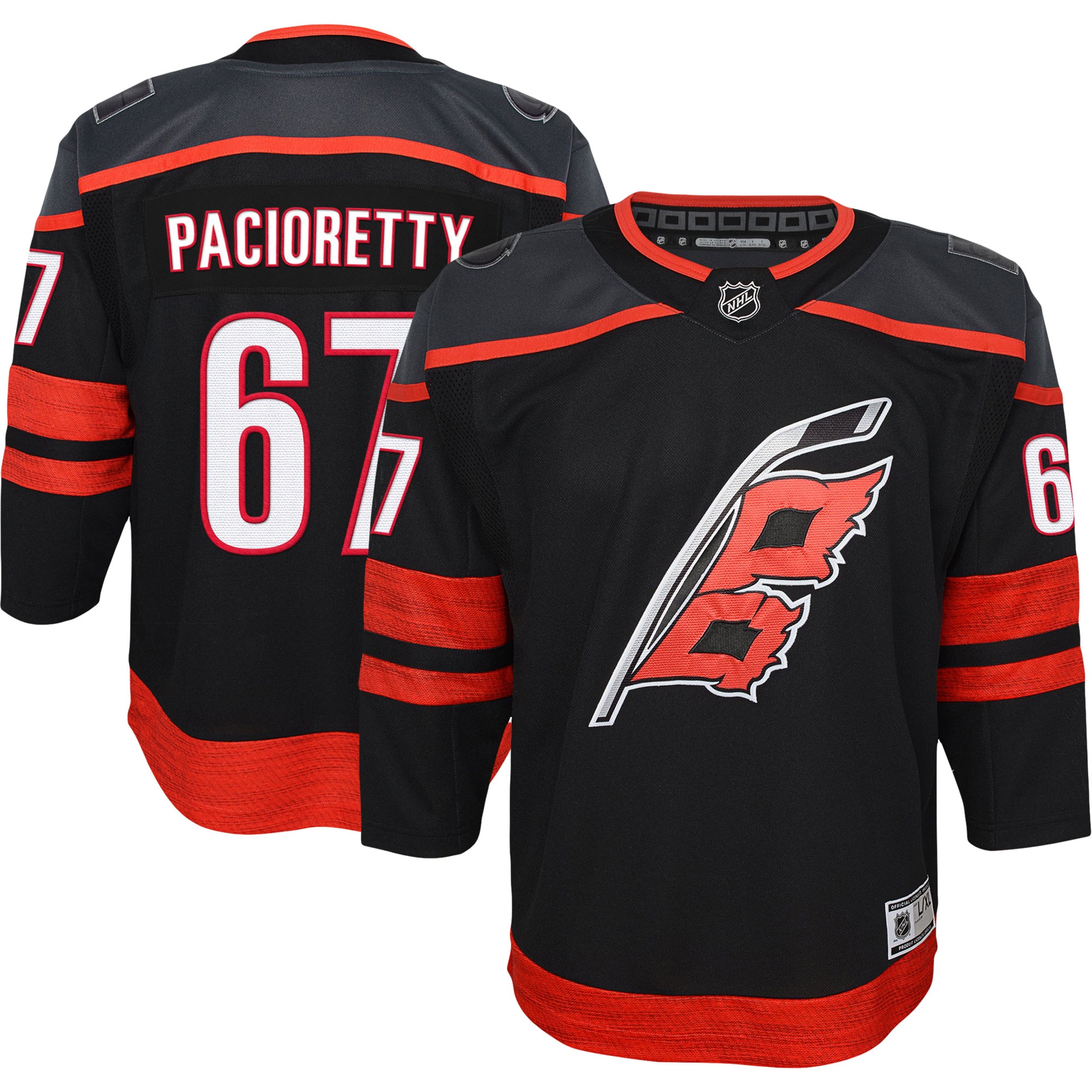 Max Pacioretty Carolina Hurricanes Youth 2022\/23 Home Premier Player Jersey - Black cheap jerseys for sale - CheapJerseys.Shop