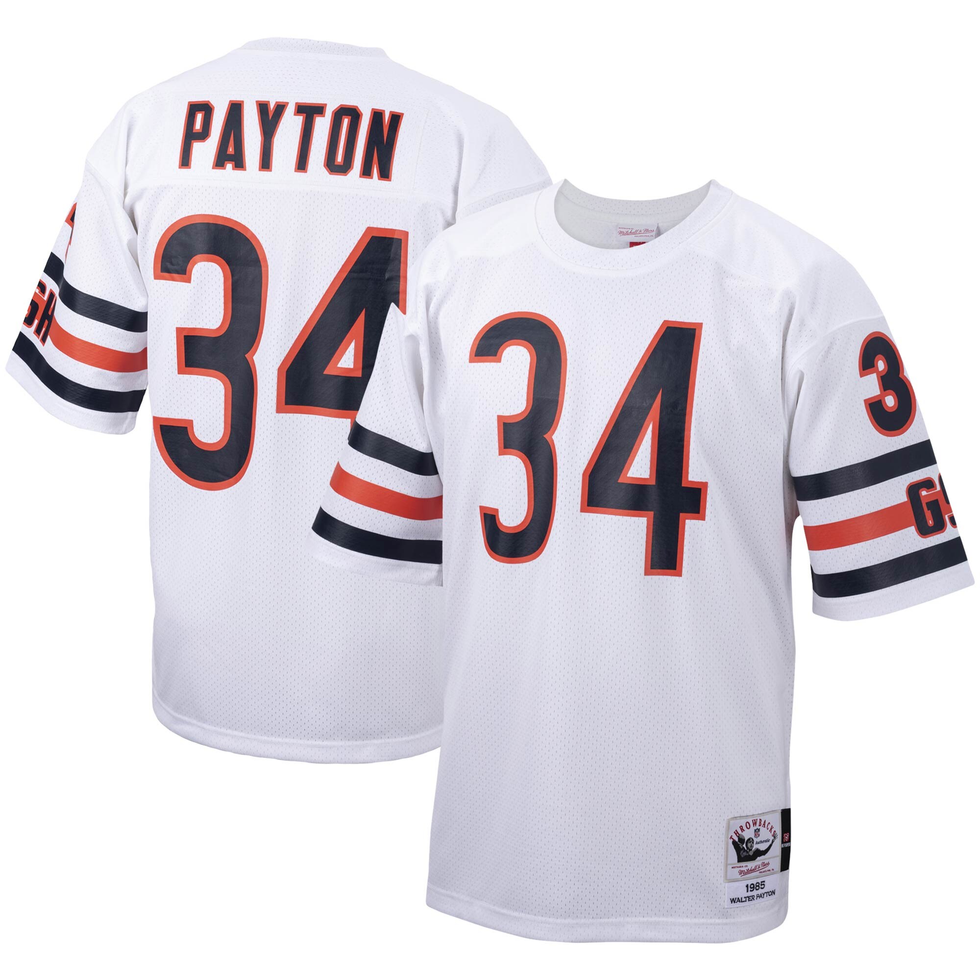 Walter Payton Chicago Bears Mitchell & Ness Big & Tall 1985 Retired Player Replica Jersey - White cheap jerseys for sale - CheapJerseys.Shop