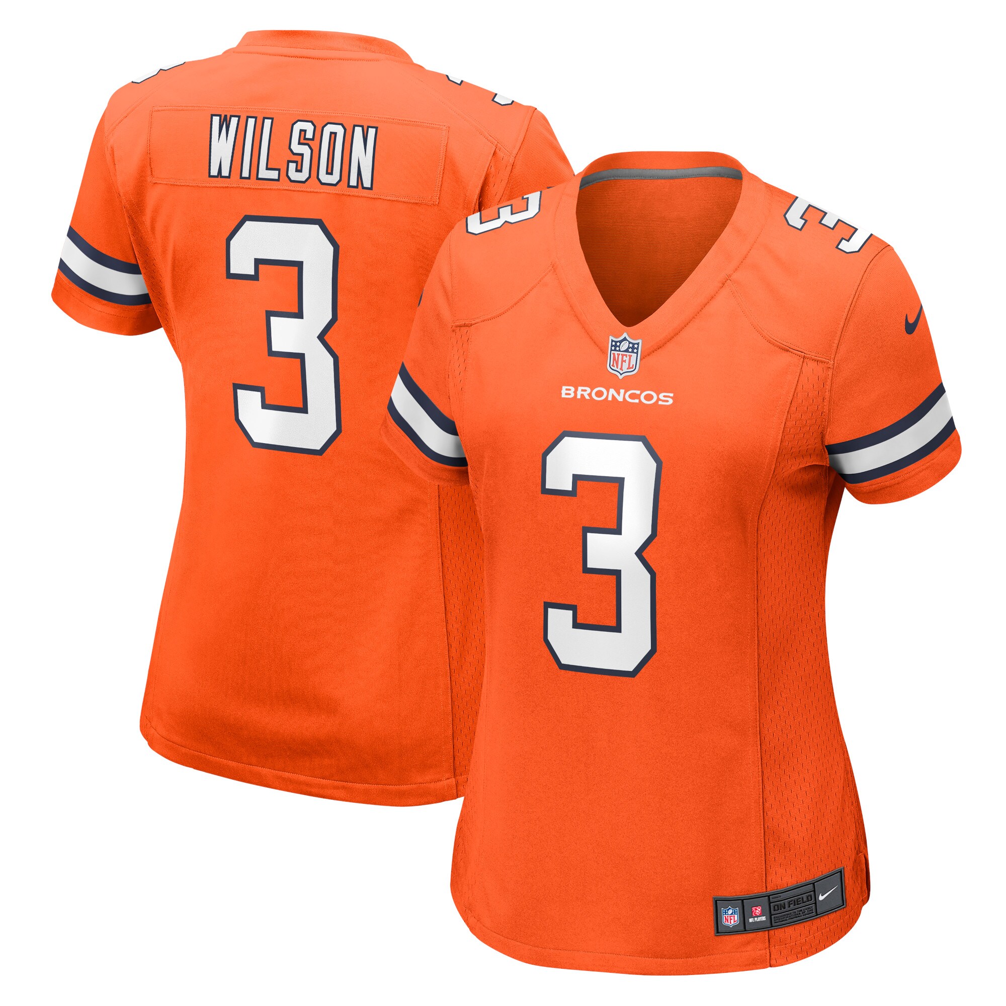 Russell Wilson Denver Broncos Women's Player Game Jersey - Orange cheap jerseys for sale - CheapJerseys.Shop