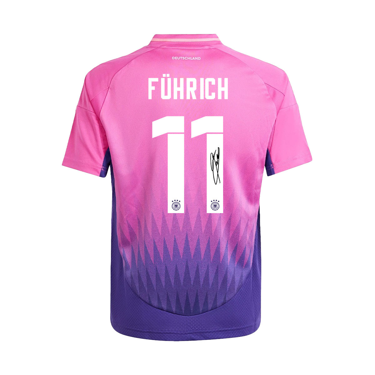 Chris Führich 11 Signed Germany National Team 2024/25 YOUTH Jersey Autographed - Away cheap jerseys for sale - CheapJerseys.Shop