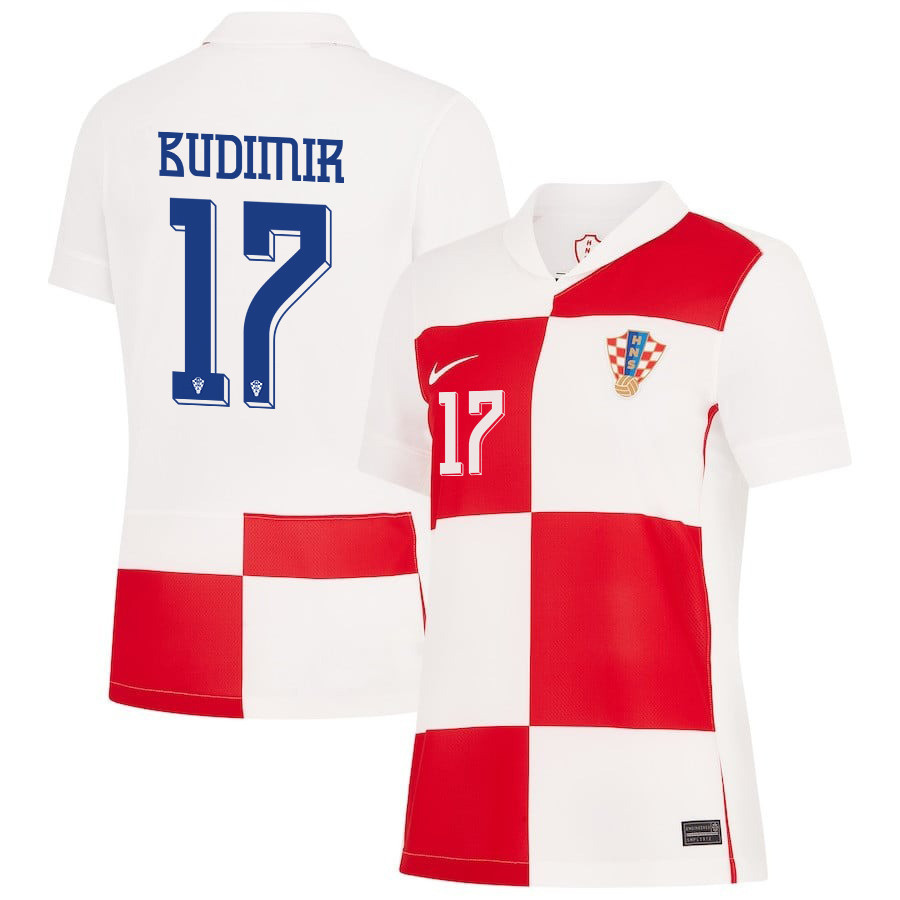 Ante Budimir 17 Croatia National Team 2024 Home WOMEN Jersey - White cheap jerseys for sale - CheapJerseys.Shop