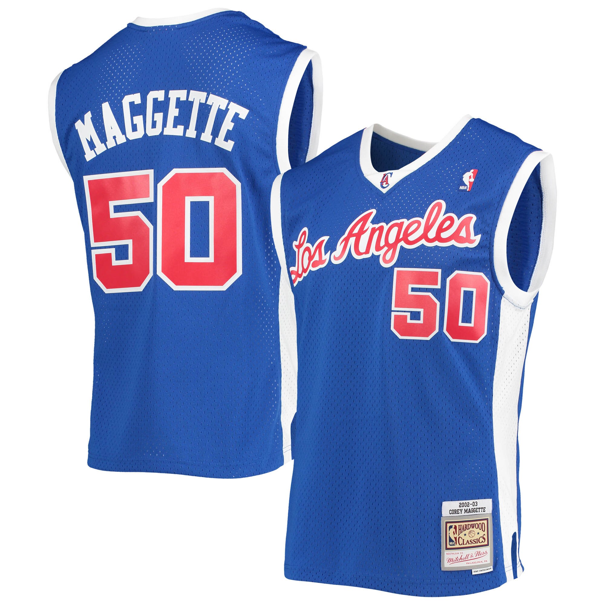 Corey Maggette LA Clippers Mitchell & Ness 2001\/02 Hardwood Classics Swingman Jersey - Royal cheap jerseys for sale - CheapJerseys.Shop