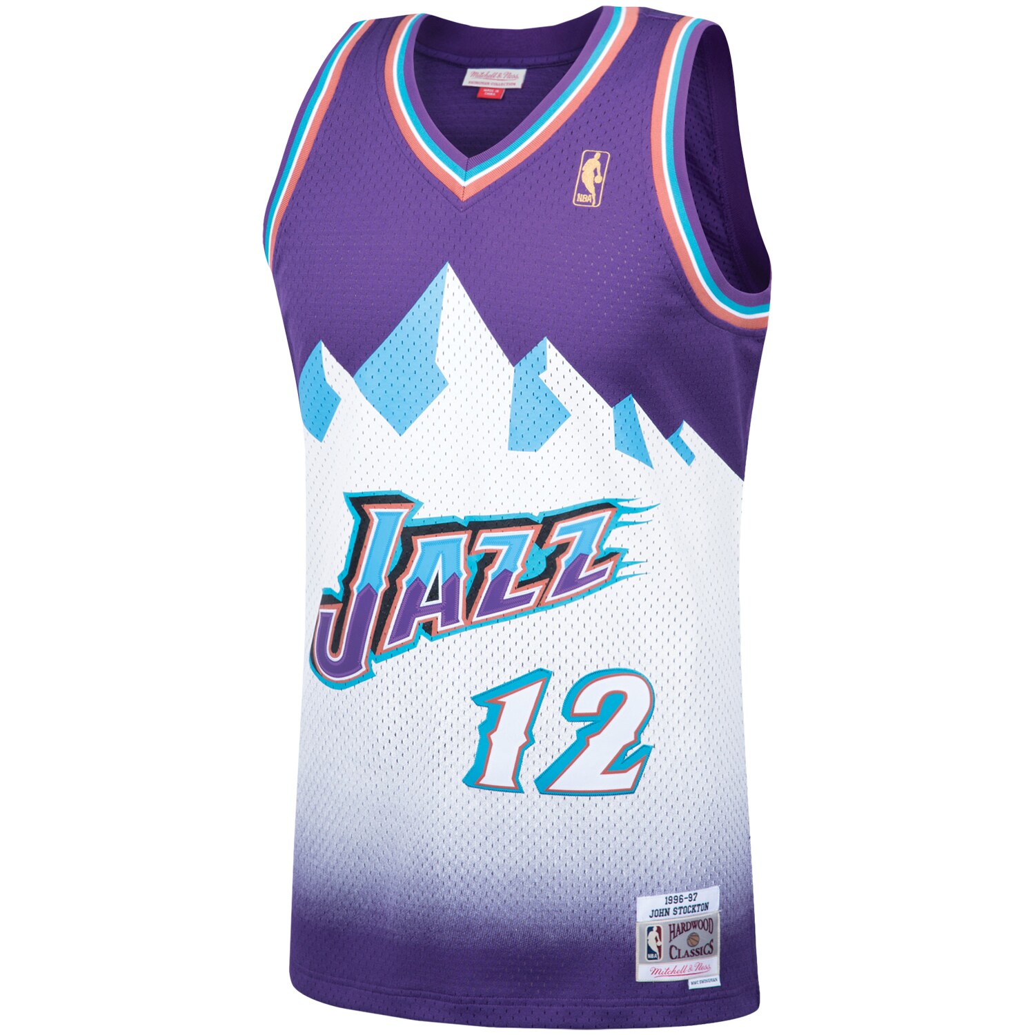 John Stockton Utah Jazz Mitchell & Ness Hardwood Classics Swingman Jersey - Purple cheap jerseys for sale - CheapJerseys.Shop