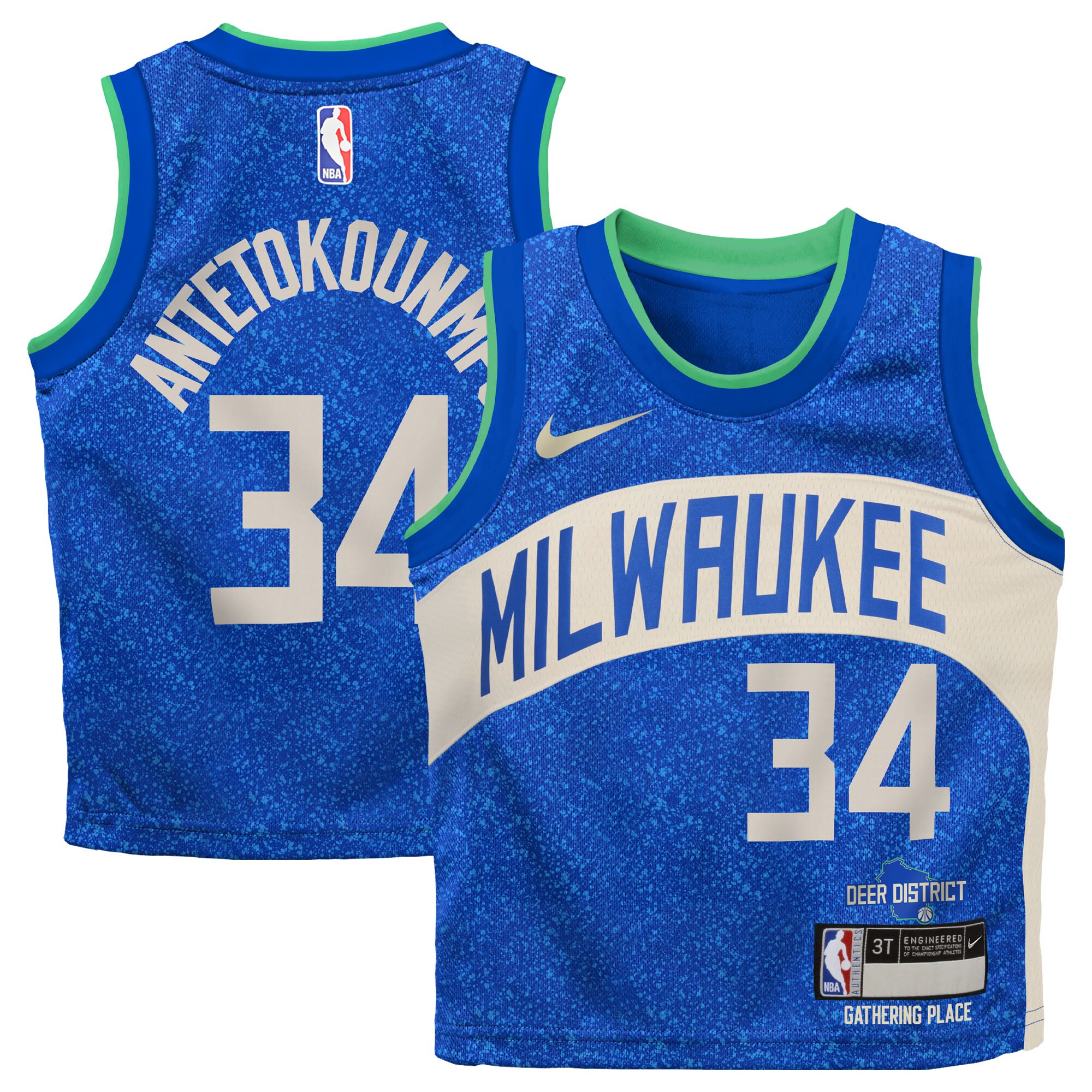 Giannis Antetokounmpo Milwaukee Bucks Infant Swingman Replica Jersey - City Edition - Royal cheap jerseys for sale - CheapJerseys.Shop