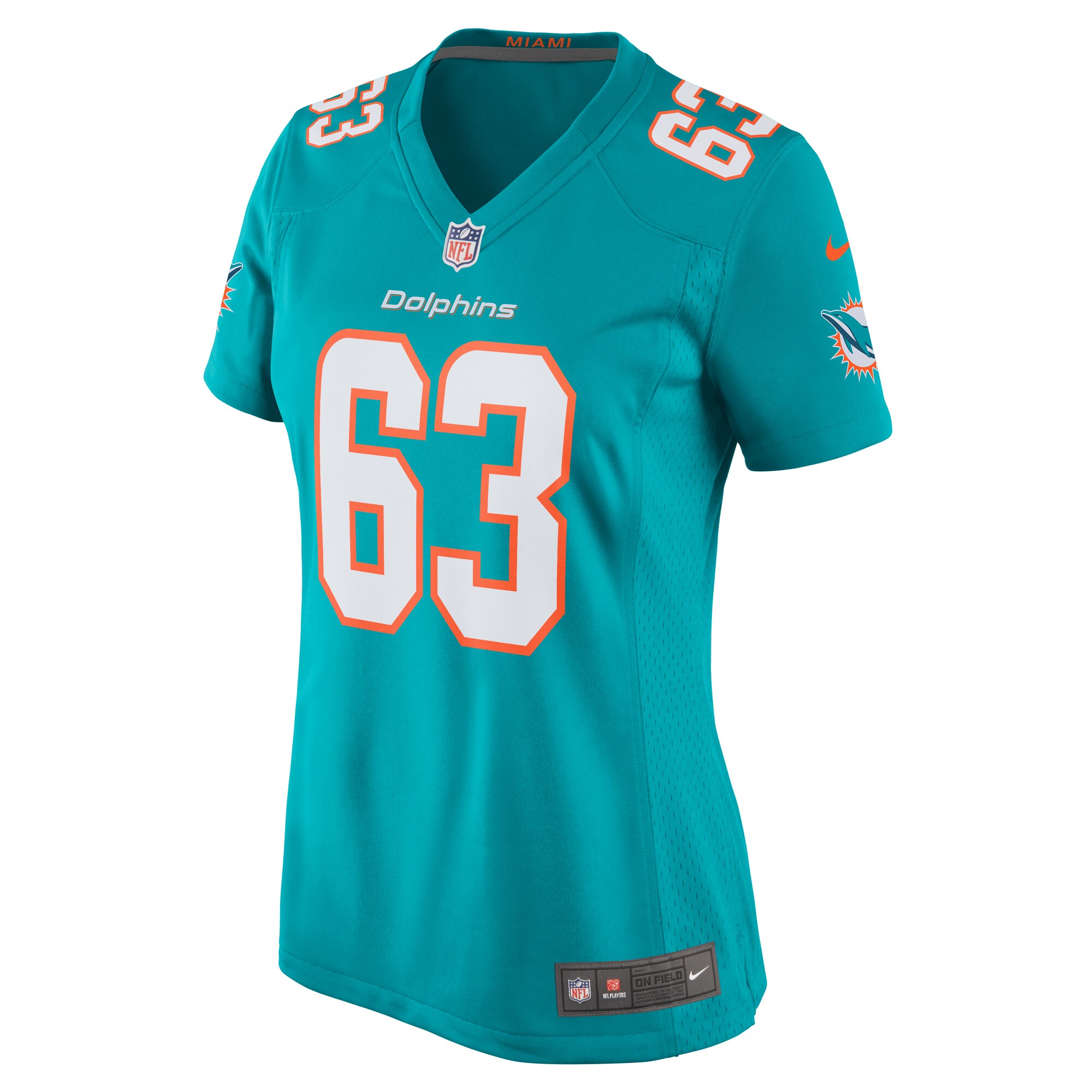 Chasen Hines Miami Dolphins Women's Team Game Jersey - Aqua cheap jerseys for sale - CheapJerseys.Shop