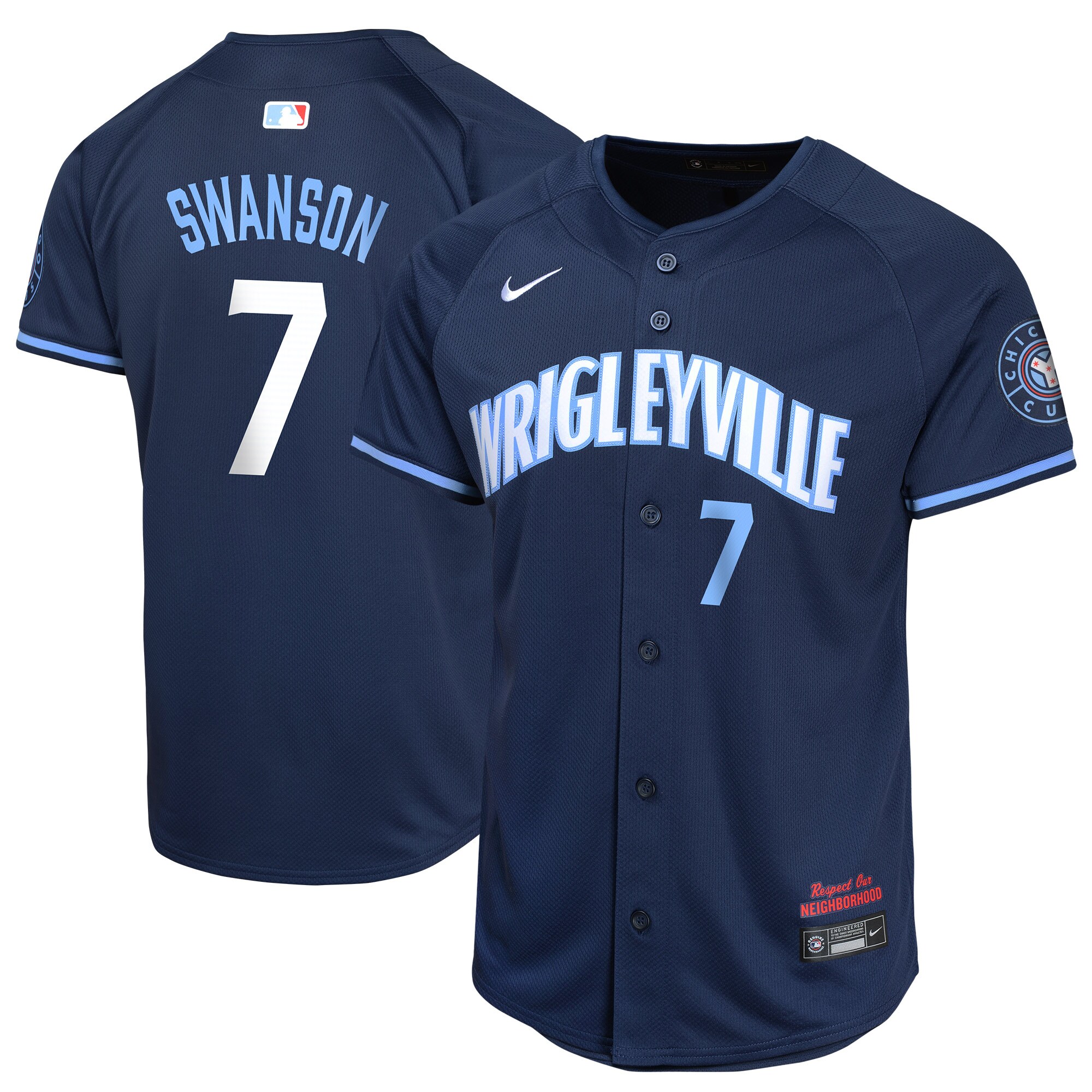 Dansby Swanson Chicago Cubs Youth City Connect Limited Player Jersey - Navy cheap jerseys for sale - CheapJerseys.Shop