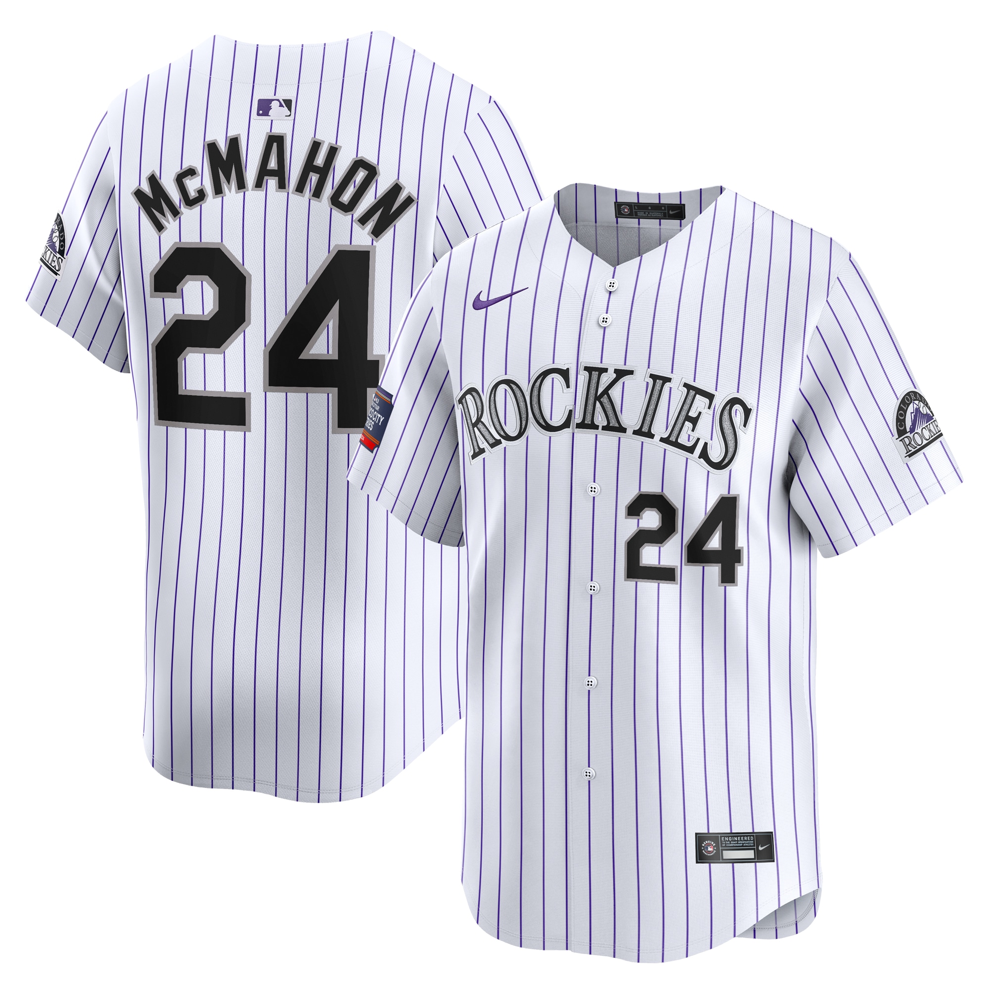 Ryan McMahon Colorado Rockies 2024 World Tour Mexico City Series Home Limited Player Jersey - White cheap jerseys for sale - CheapJerseys.Shop