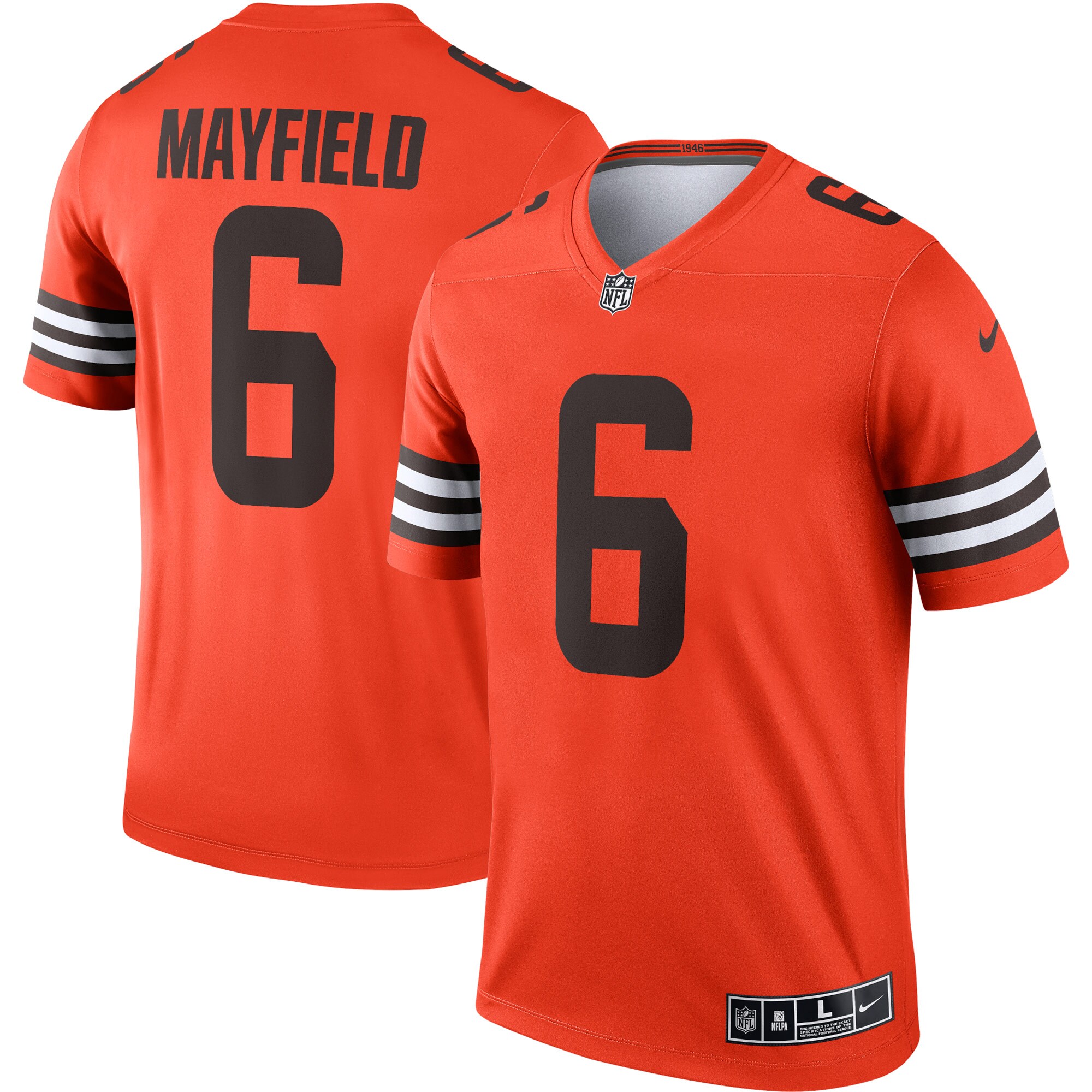 Baker Mayfield Cleveland Browns Inverted Legend Jersey - Orange cheap jerseys for sale - CheapJerseys.Shop