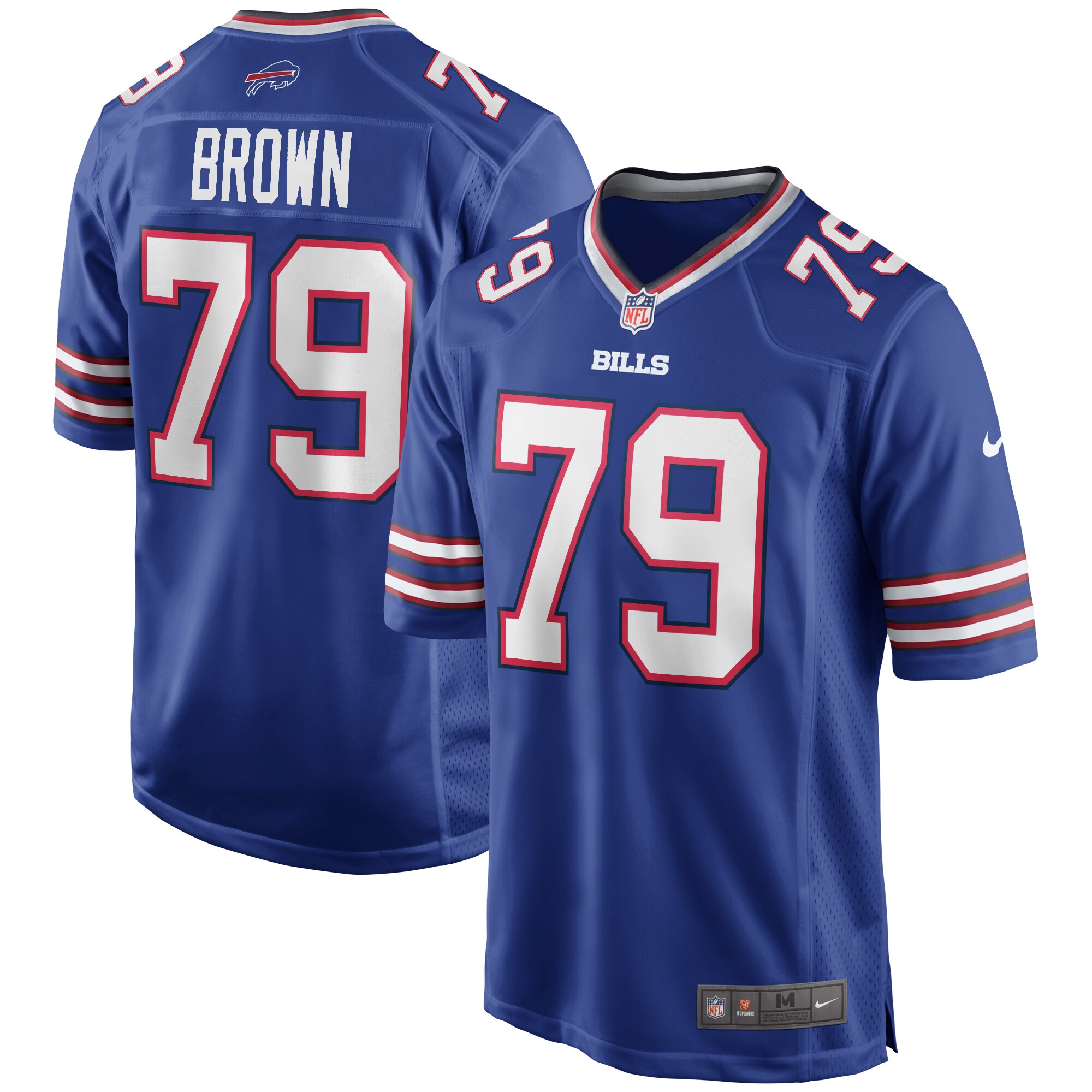 Ruben Brown Buffalo Bills Game Retired Player Jersey - Royal cheap jerseys for sale - CheapJerseys.Shop