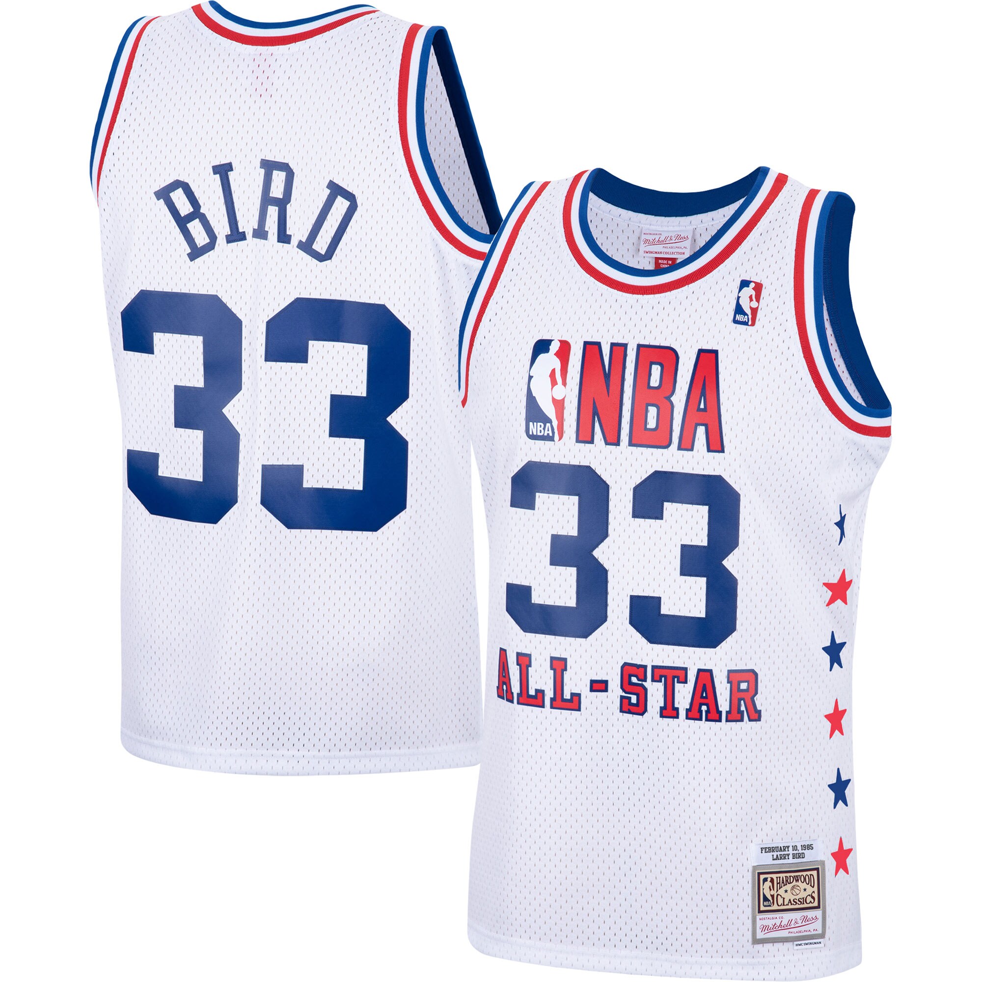 Larry Bird Eastern Conference Mitchell & Ness 1985 All-Star Game Swingman Jersey - White cheap jerseys for sale - CheapJerseys.Shop