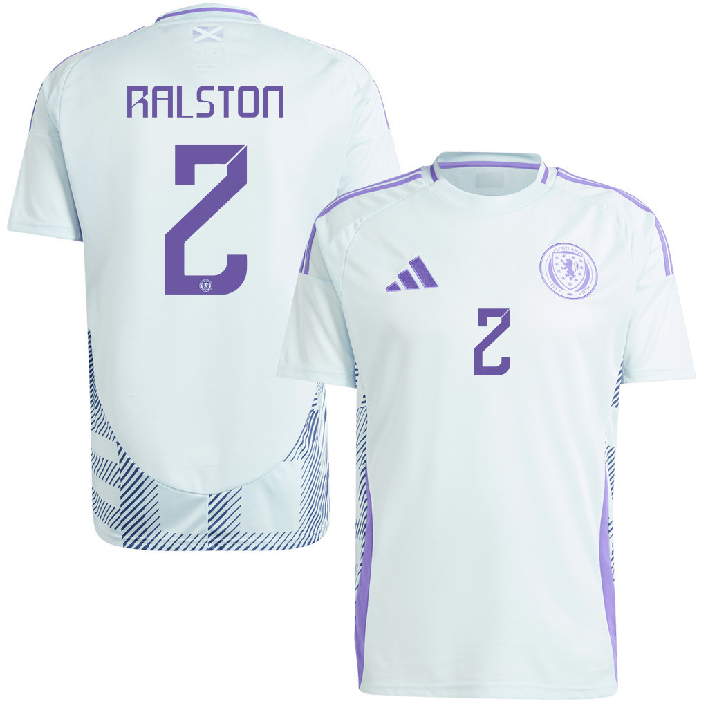 Anthony Ralston 2 Scotland National Team 2024 Away Men Jersey - White cheap jerseys for sale - CheapJerseys.Shop