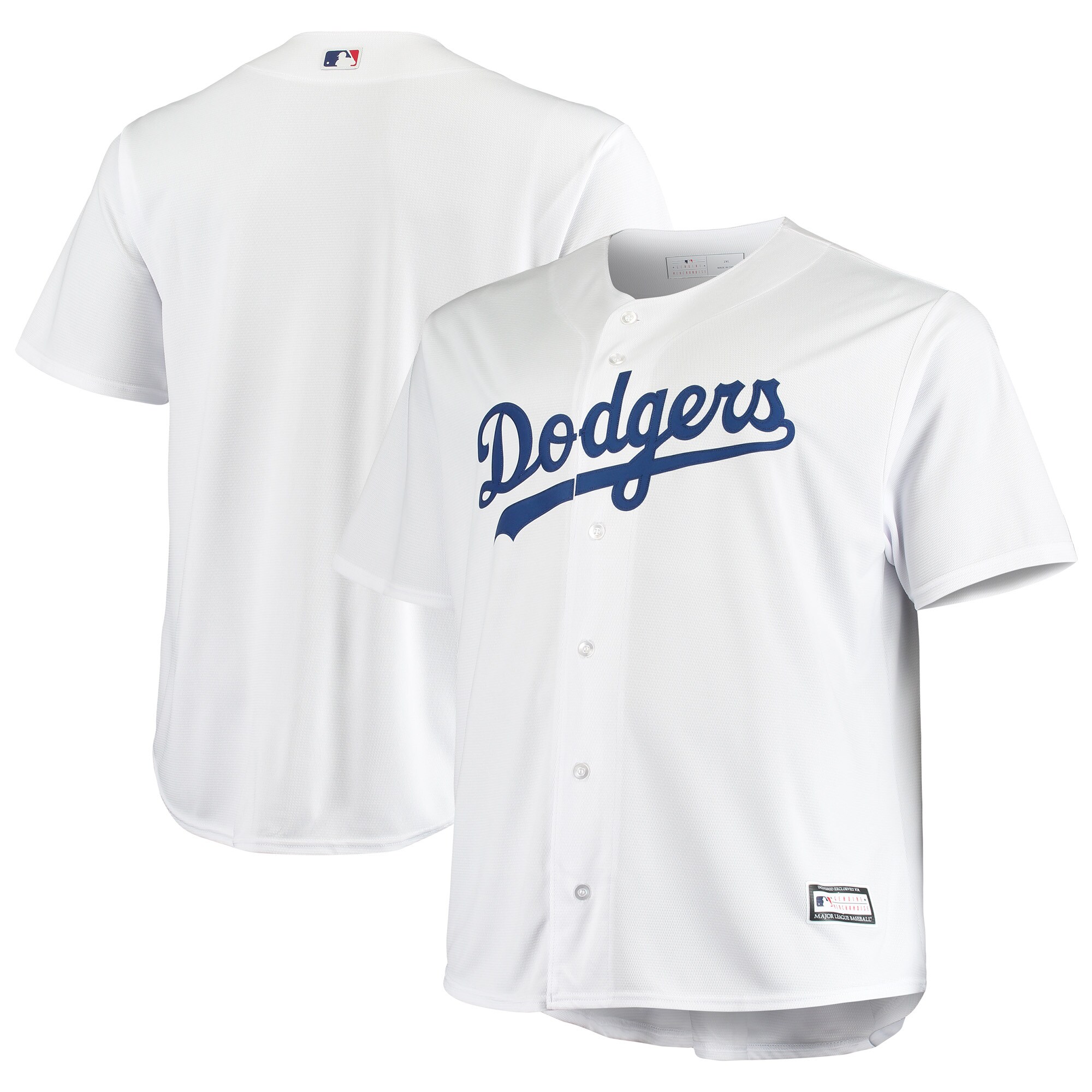 Los Angeles Dodgers Big & Tall Replica Team Jersey - White cheap jerseys for sale - CheapJerseys.Shop