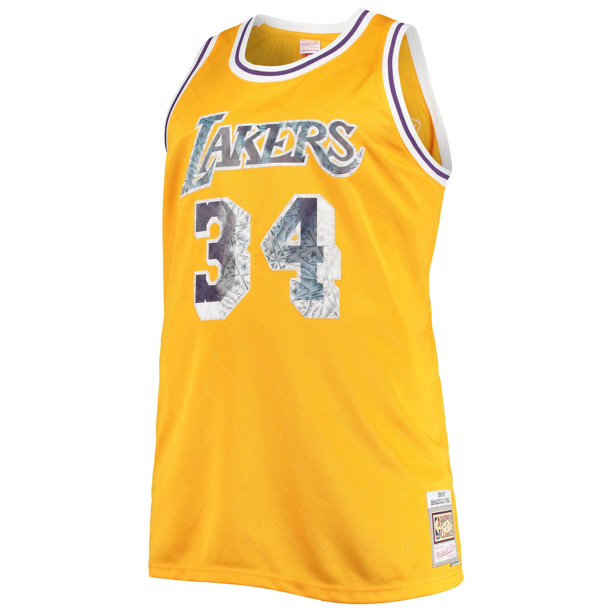 Shaquille O'Neal Los Angeles Lakers Mitchell & Ness Big & Tall 1996-97 75th Anniversary Diamond Swingman Jersey - Gold cheap jerseys for sale - CheapJerseys.Shop