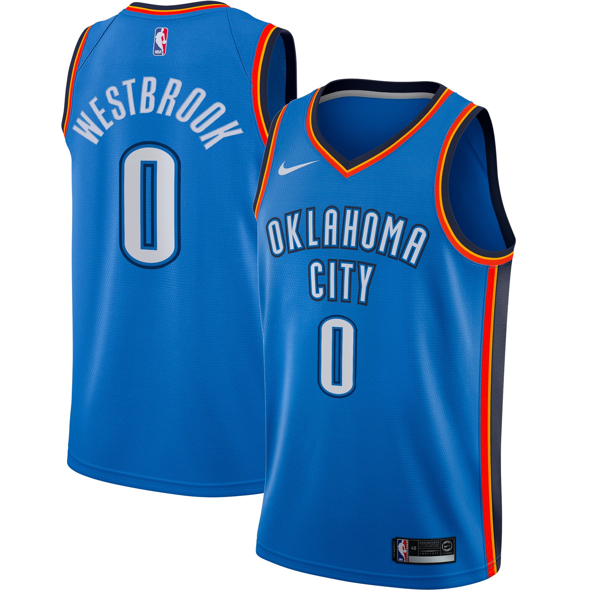 Russell Westbrook Oklahoma City Thunder Swingman Player Jersey - Icon Edition - Blue cheap jerseys for sale - CheapJerseys.Shop