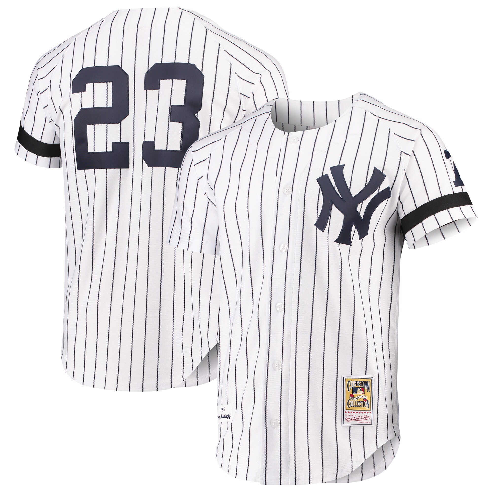 Don Mattingly New York Yankees Mitchell & Ness Cooperstown Collection Authentic Jersey - White cheap jerseys for sale - CheapJerseys.Shop