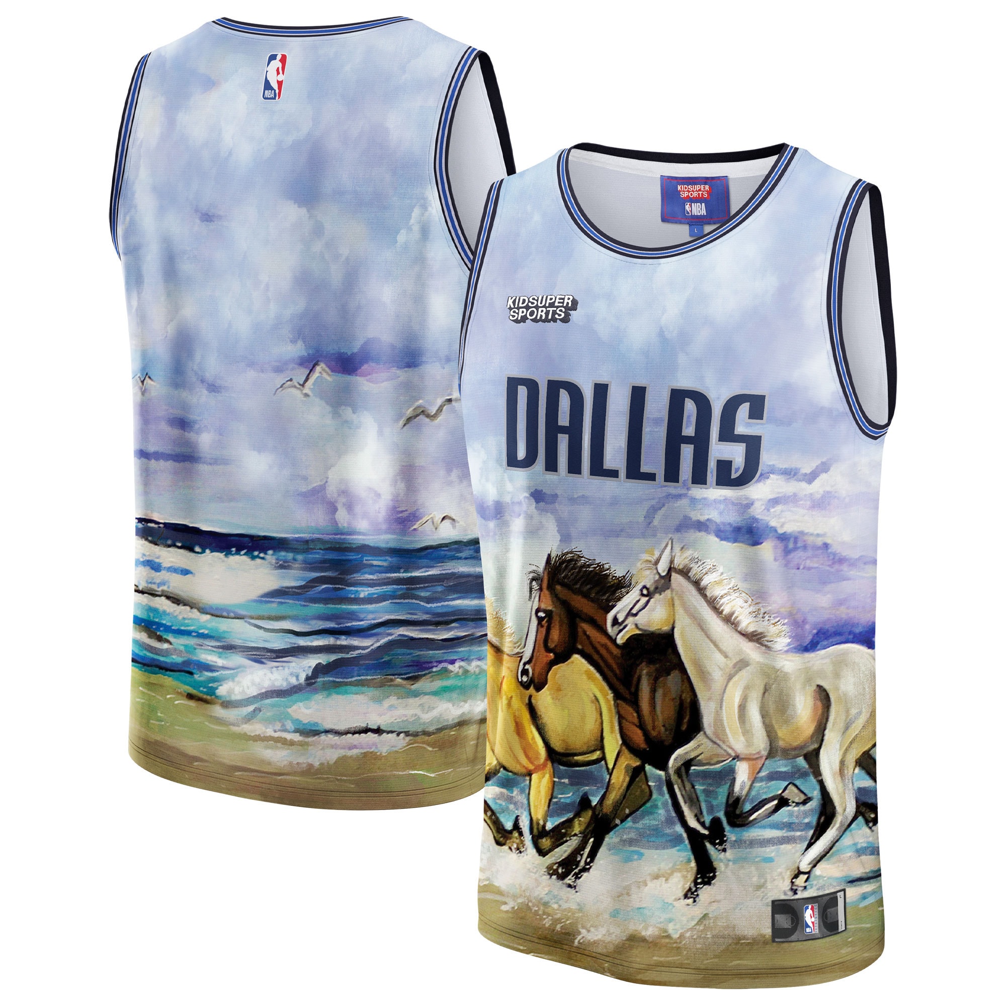 Dallas Mavericks & KidSuper Studios by Fanatics Unisex Hometown Jersey - Blue cheap jerseys for sale - CheapJerseys.Shop