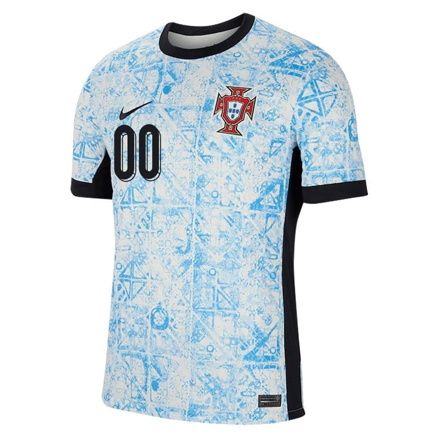 Portugal National Team 2024/25 Custom Away Men Jersey - Cream/Blue cheap jerseys for sale - CheapJerseys.Shop