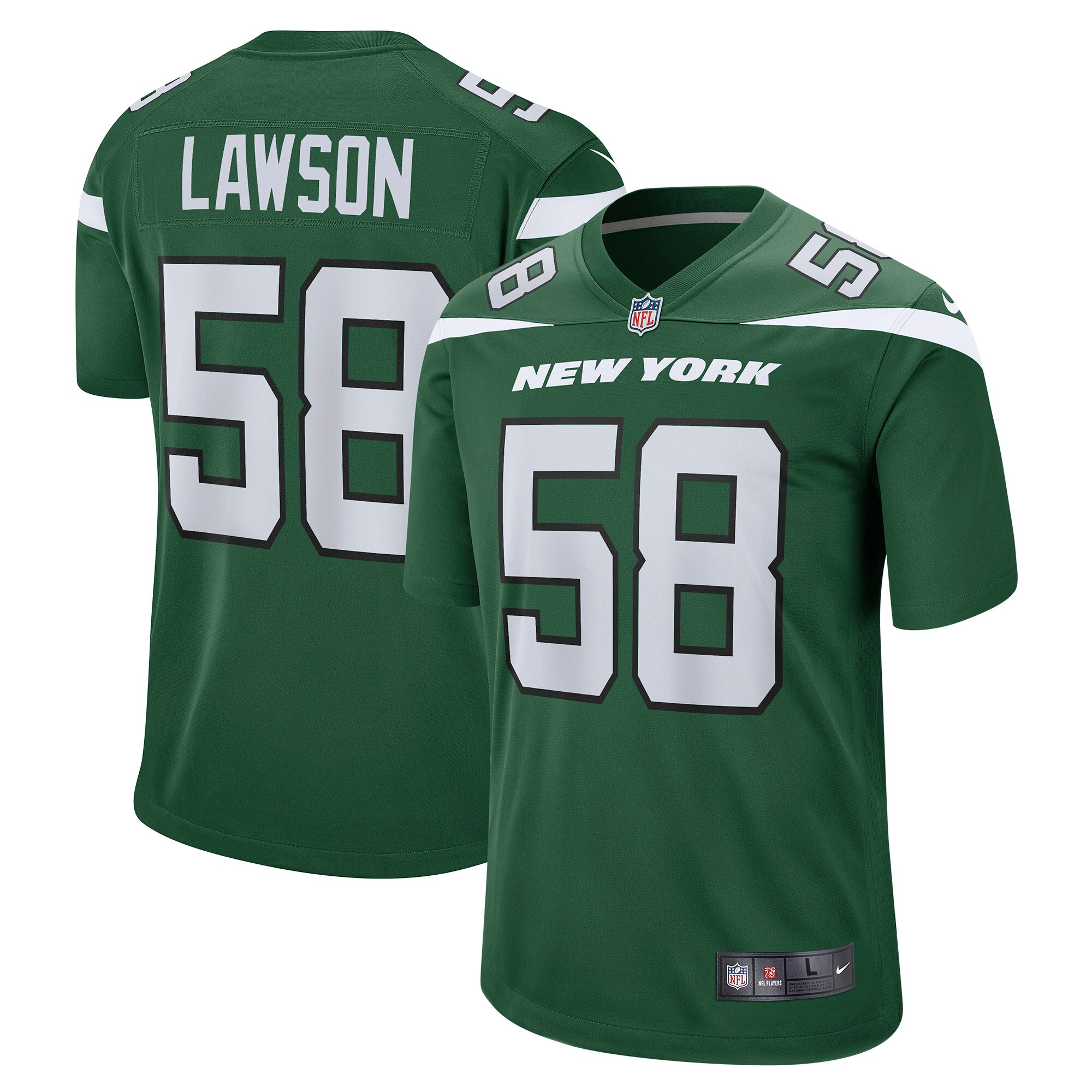 Carl Lawson New York Jets Game Jersey - Gotham Green cheap jerseys for sale - CheapJerseys.Shop