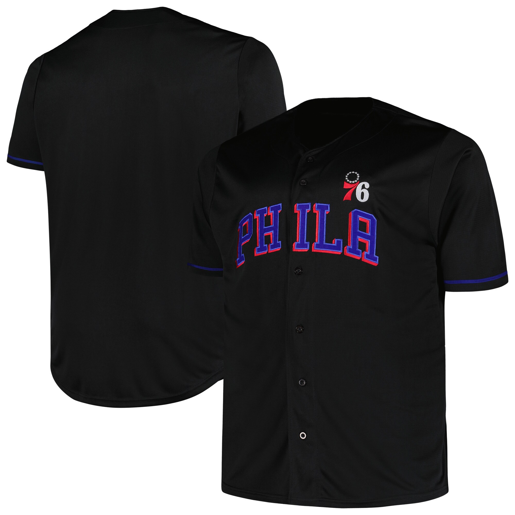 Philadelphia 76ers Profile Big & Tall Pop Jersey - Black cheap jerseys for sale - CheapJerseys.Shop