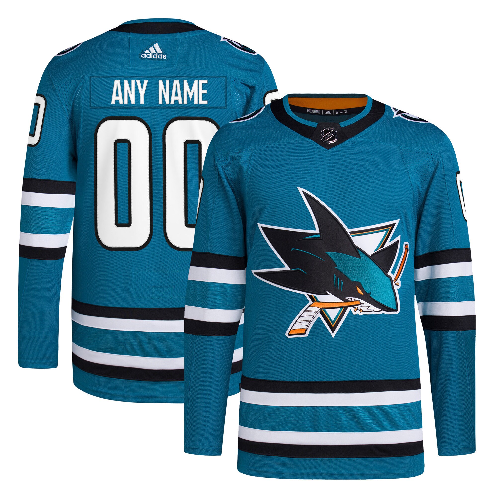 San Jose Sharks Home Primegreen Authentic Custom Jersey - Teal cheap jerseys for sale - CheapJerseys.Shop