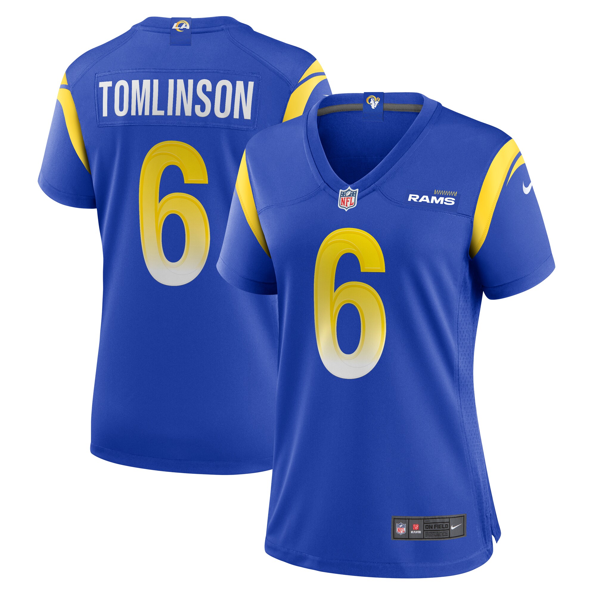 Tre'Vius Hodges-Tomlinson Los Angeles Rams Women's Team Game Jersey - Royal cheap jerseys for sale - CheapJerseys.Shop