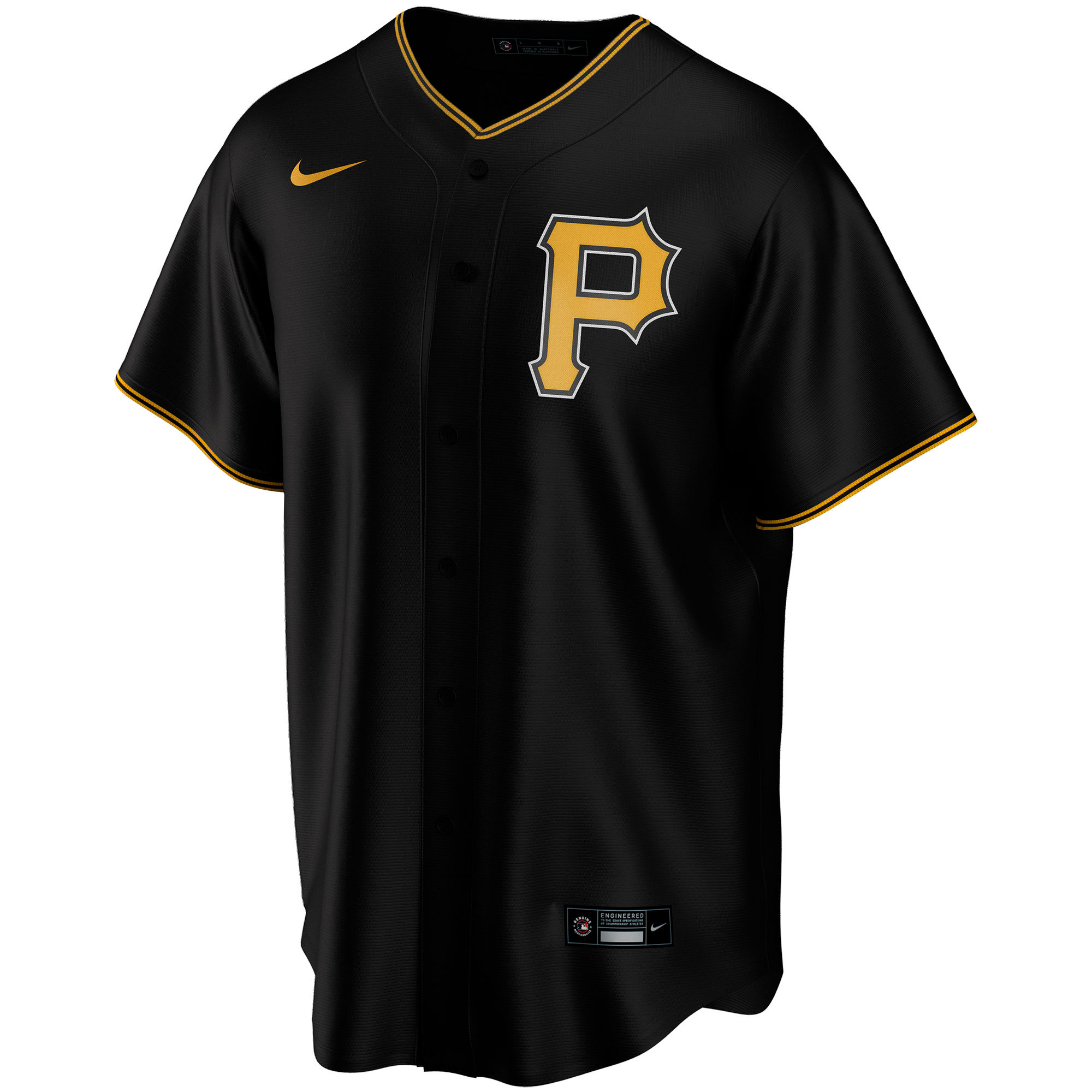Pittsburgh Pirates Alternate Replica Custom Jersey - Black cheap jerseys for sale - CheapJerseys.Shop