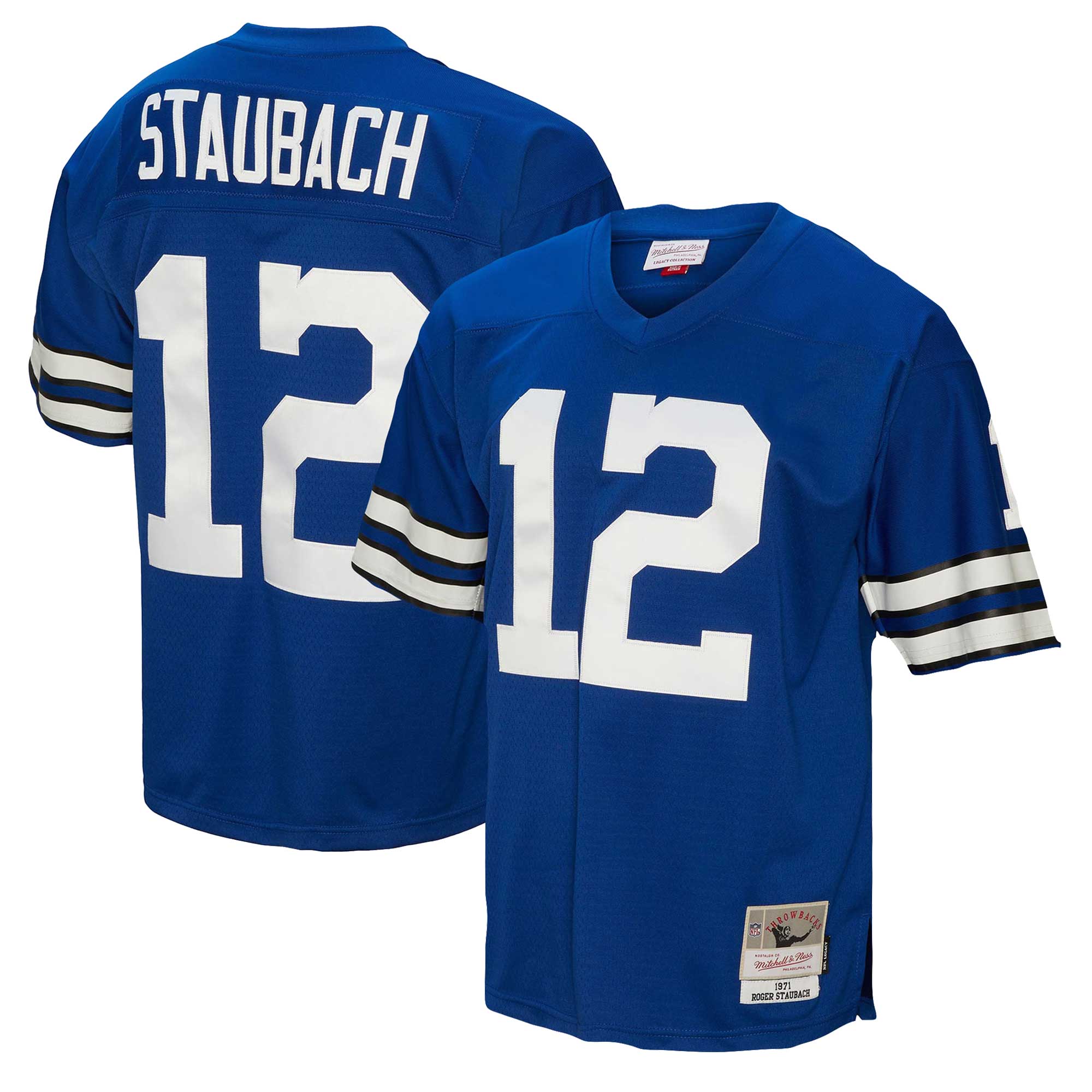 Roger Staubach Dallas Cowboys Mitchell & Ness Big & Tall 1971 Legacy Retired Player Jersey - Navy cheap jerseys for sale - CheapJerseys.Shop