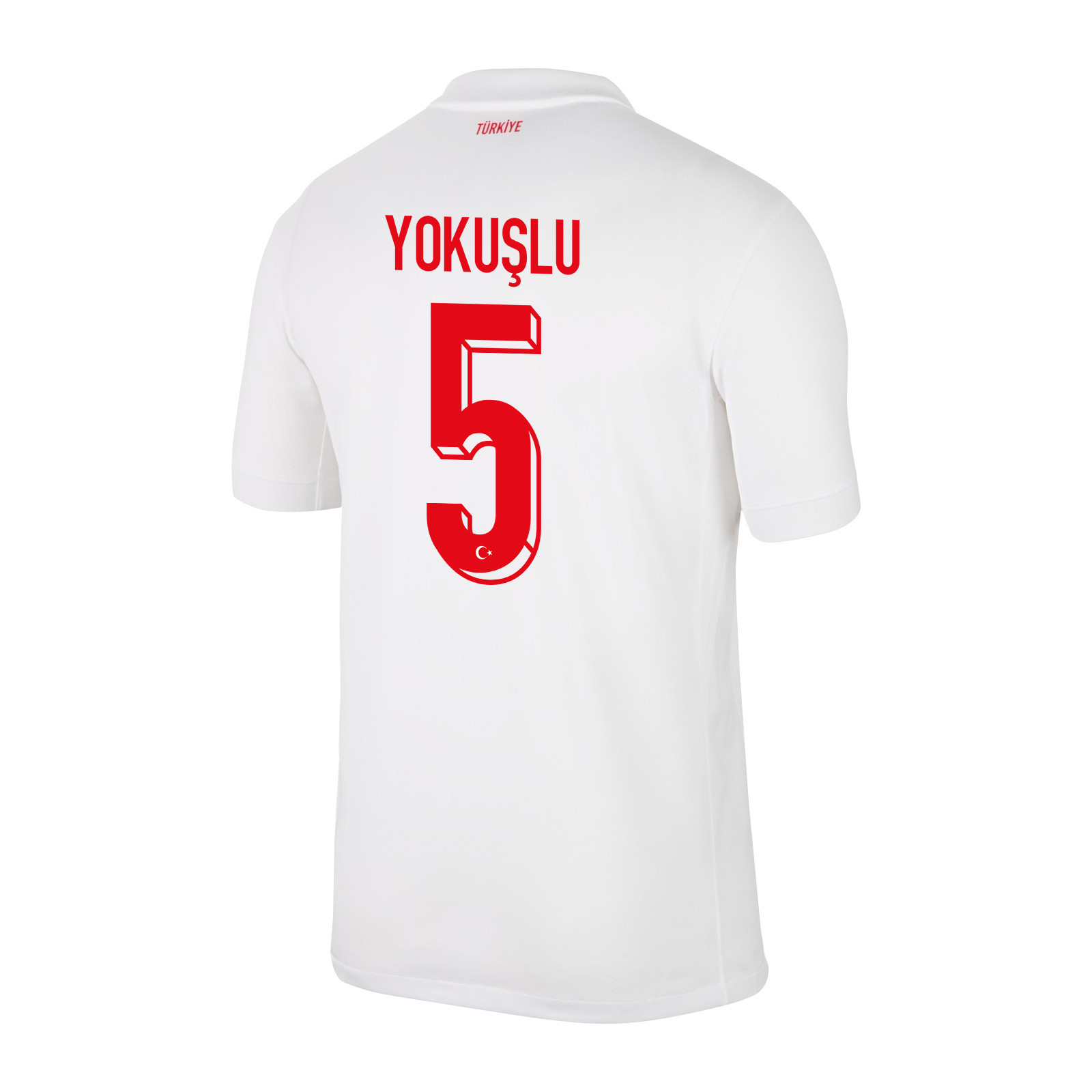 Okay Yokuşlu 5 Turkey National Team 2024 Home Stadium Men Jersey - White cheap jerseys for sale - CheapJerseys.Shop