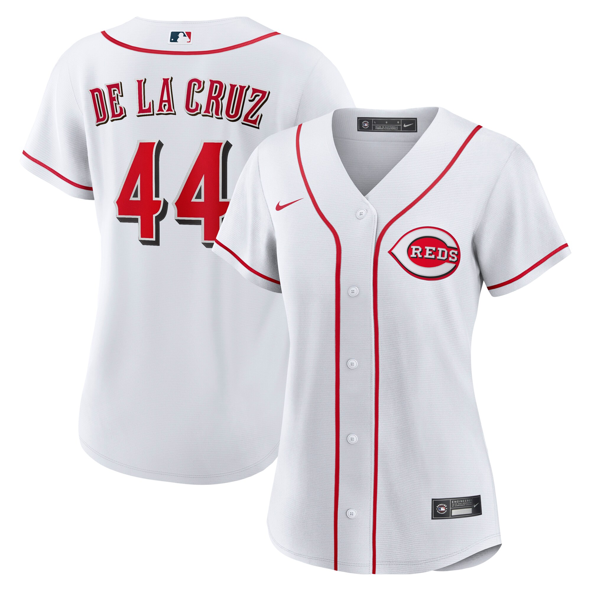 Elly De La Cruz Cincinnati Reds Women's Home Replica Jersey - White cheap jerseys for sale - CheapJerseys.Shop