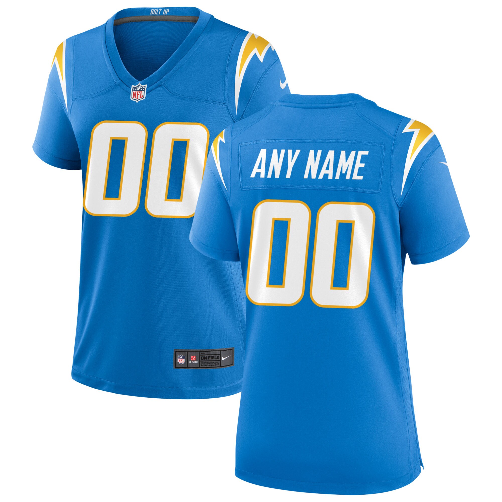 Los Angeles Chargers Women's Custom Game Jersey - Powder Blue cheap jerseys for sale - CheapJerseys.Shop
