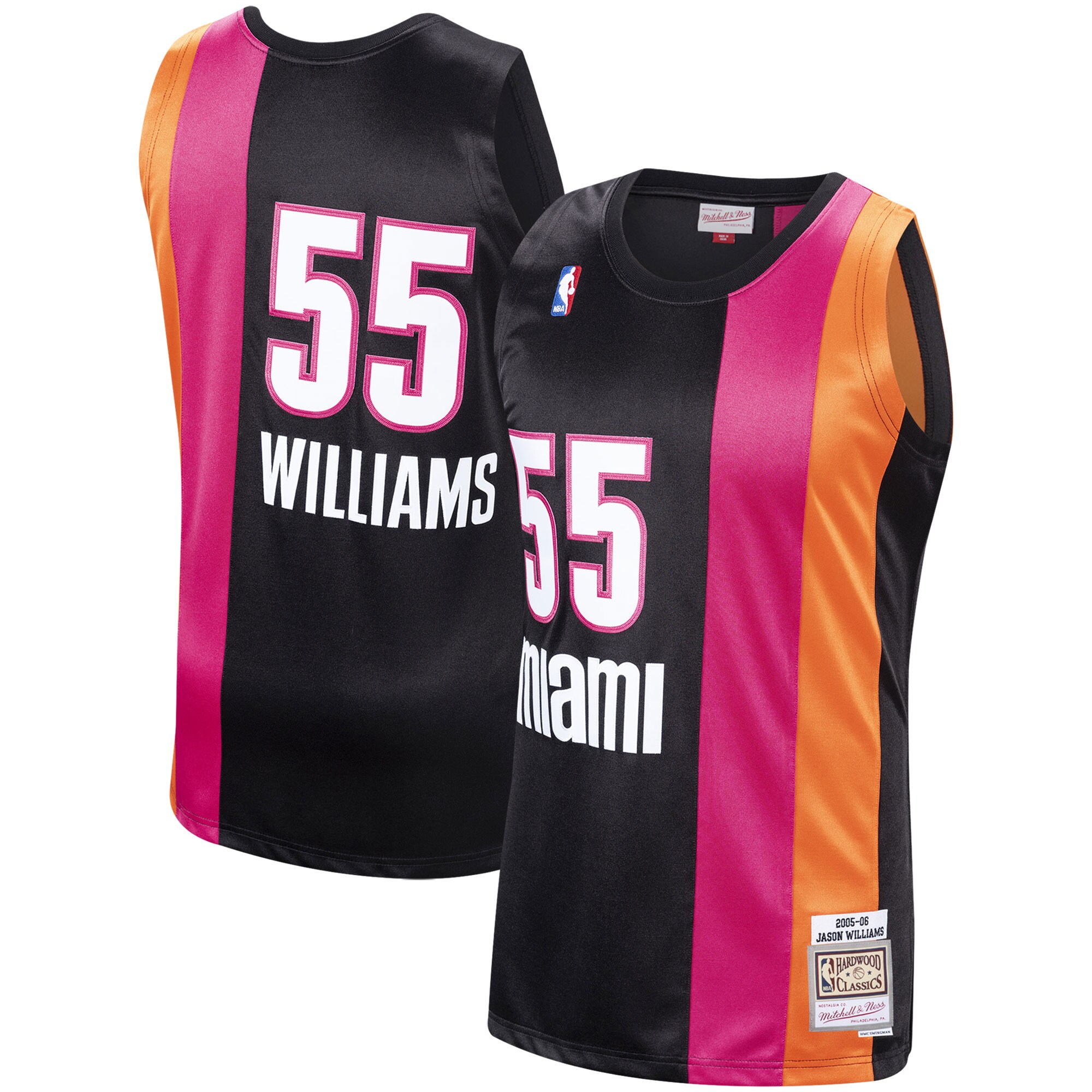 Jason Williams Miami Heat Mitchell & Ness 2005\/06 Hardwood Classics Swingman Jersey - Black cheap jerseys for sale - CheapJerseys.Shop