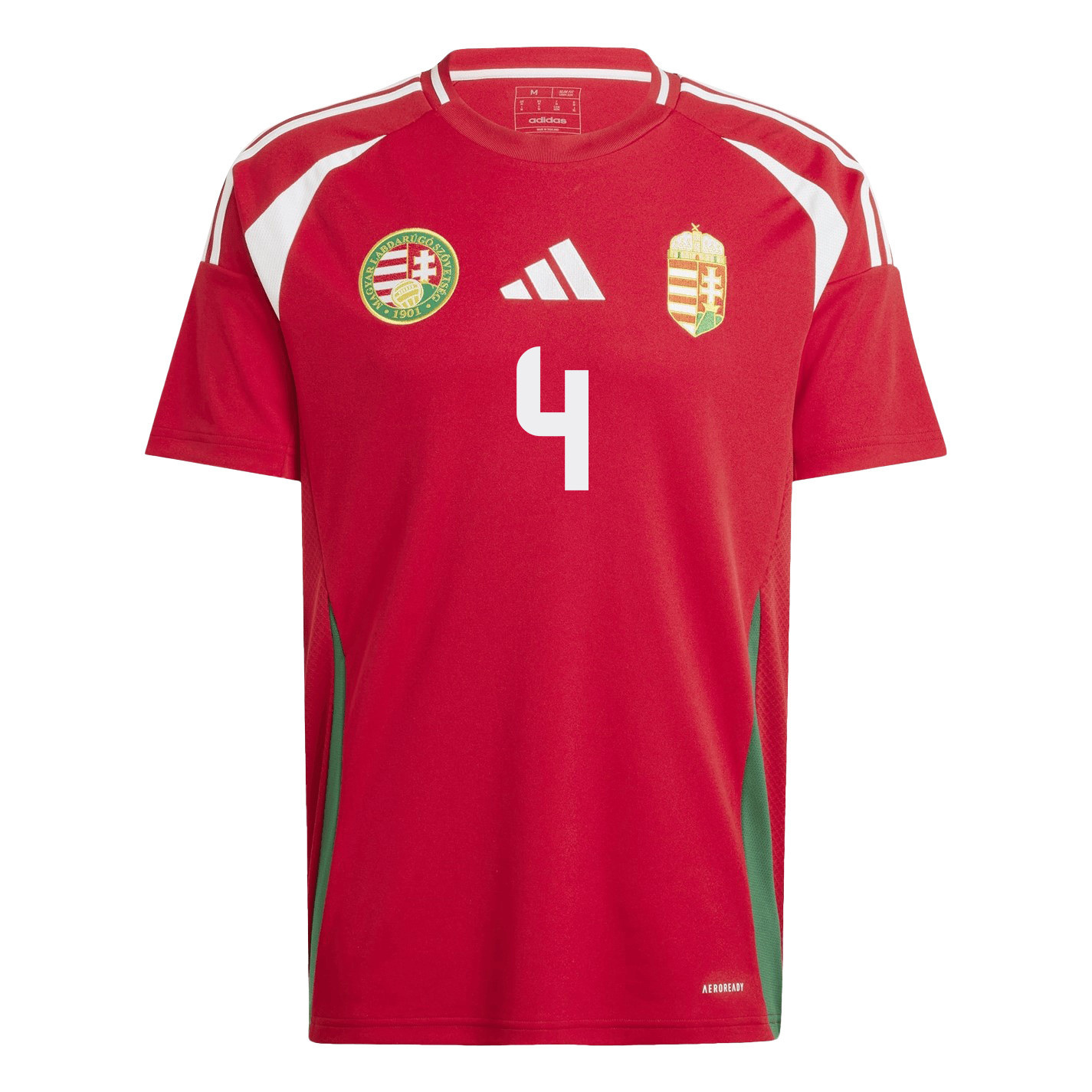 Attila Szalai 4 Hungary National Team 2024/25 Home Men Jersey - Red cheap jerseys for sale - CheapJerseys.Shop